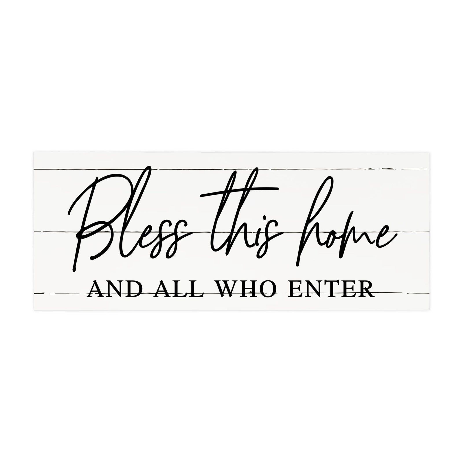 Inspirational Bible Quote Tabletop and Wall Decoration 10x4 - Bless This Home - LifeSong Milestones
