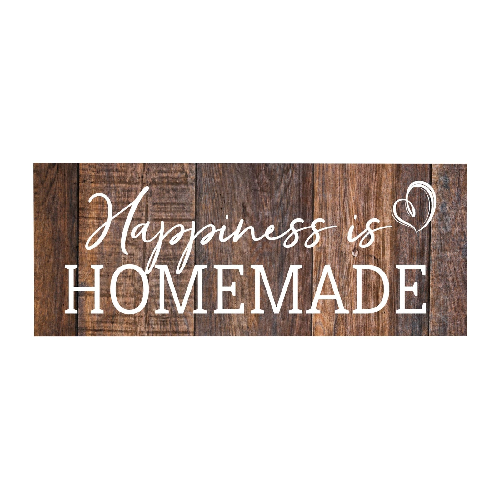 Inspirational Bible Quote Tabletop and Wall Decoration 10x4 - Happiness is Homemade - LifeSong Milestones
