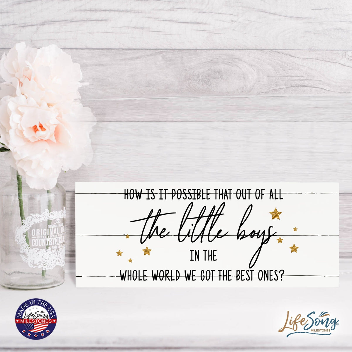 Inspirational Bible Quote Tabletop and Wall Decoration 10x4 - How Is It Possible - LifeSong Milestones