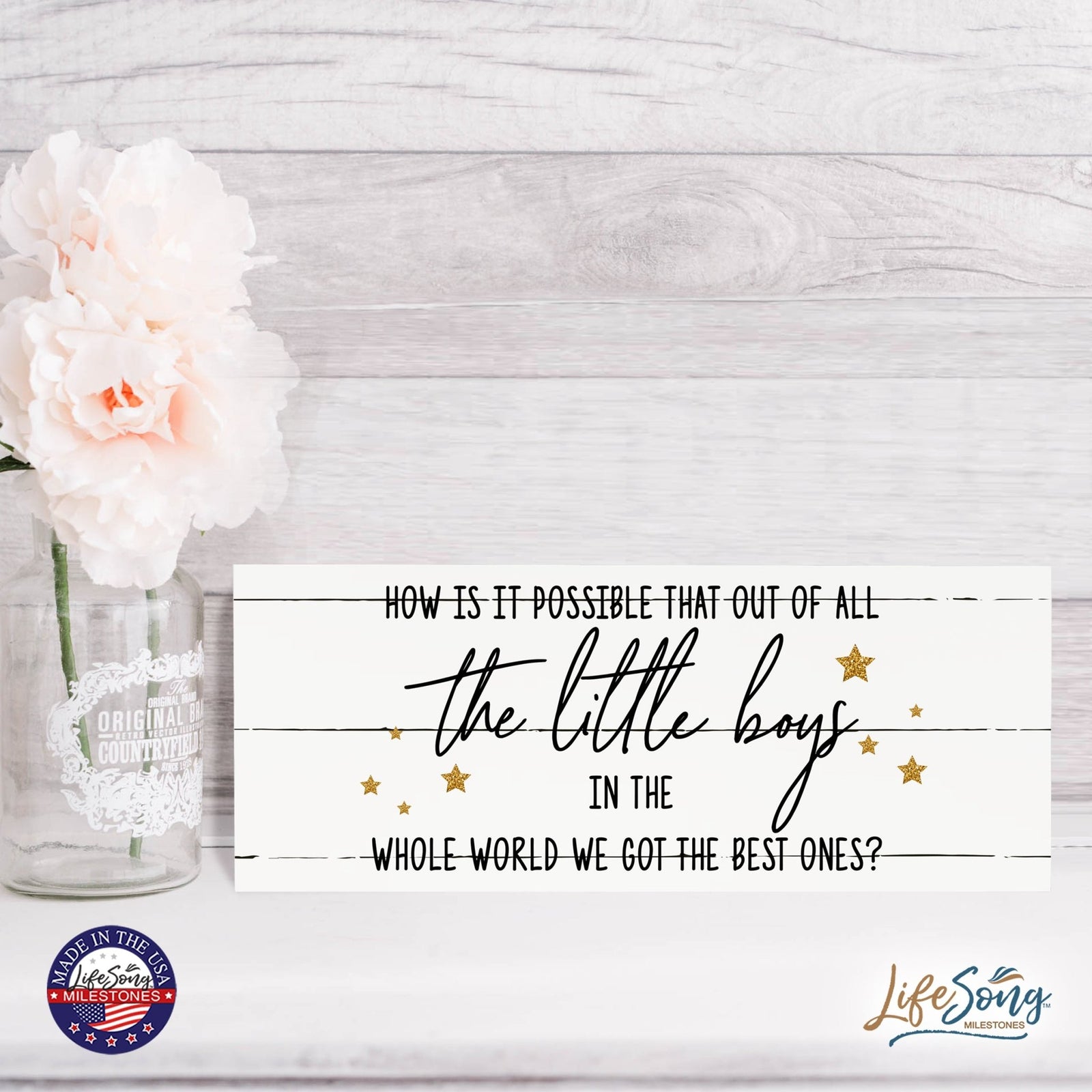 Inspirational Bible Quote Tabletop and Wall Decoration 10x4 - How Is It Possible - LifeSong Milestones