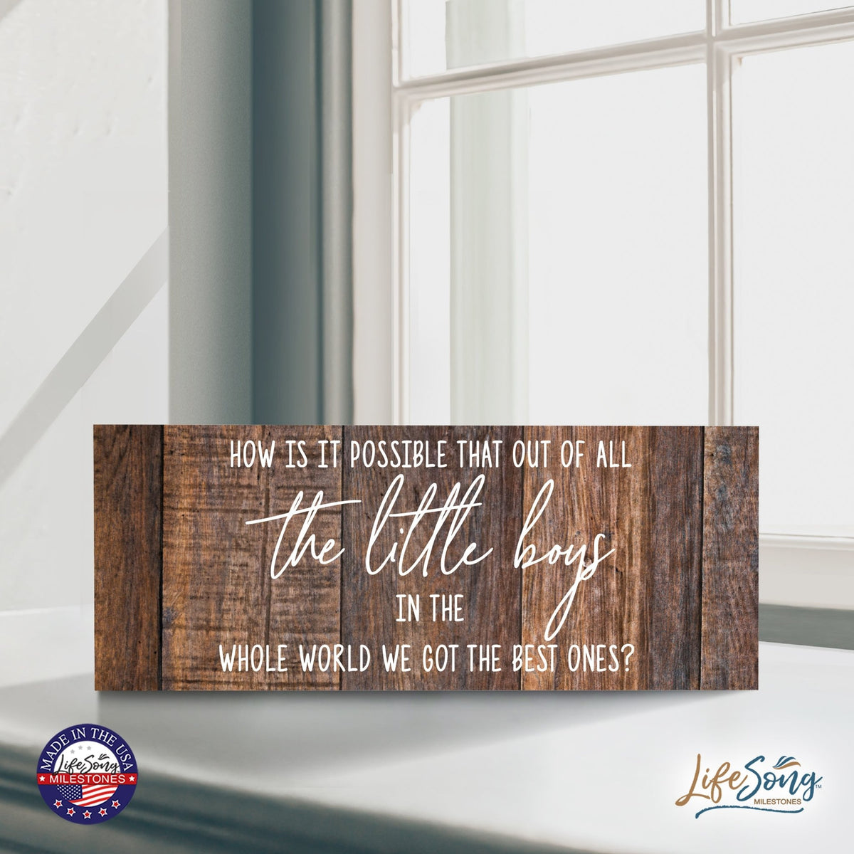 Inspirational Bible Quote Tabletop and Wall Decoration 10x4 - How Is It Possible - LifeSong Milestones