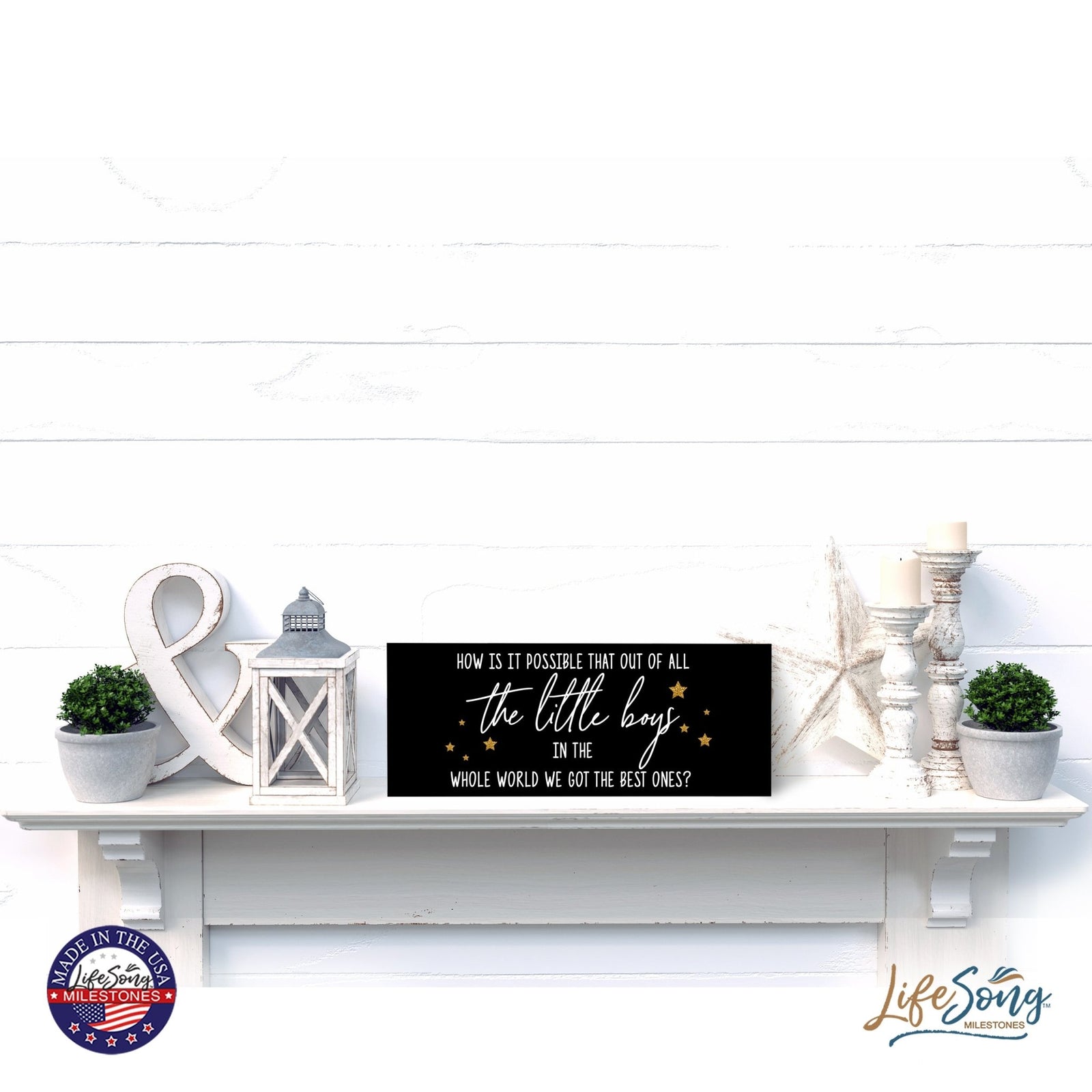 Inspirational Bible Quote Tabletop and Wall Decoration 10x4 - How Is It Possible - LifeSong Milestones