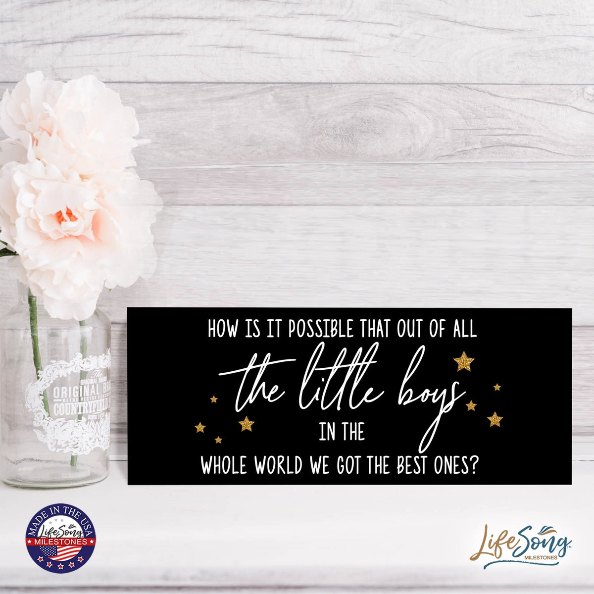 Inspirational Bible Quote Tabletop and Wall Decoration 10x4 - How Is It Possible - LifeSong Milestones