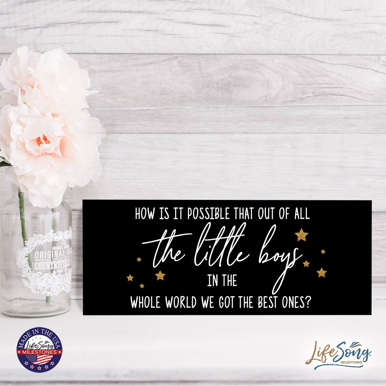 Inspirational Bible Quote Tabletop and Wall Decoration 10x4 - How Is It Possible - LifeSong Milestones