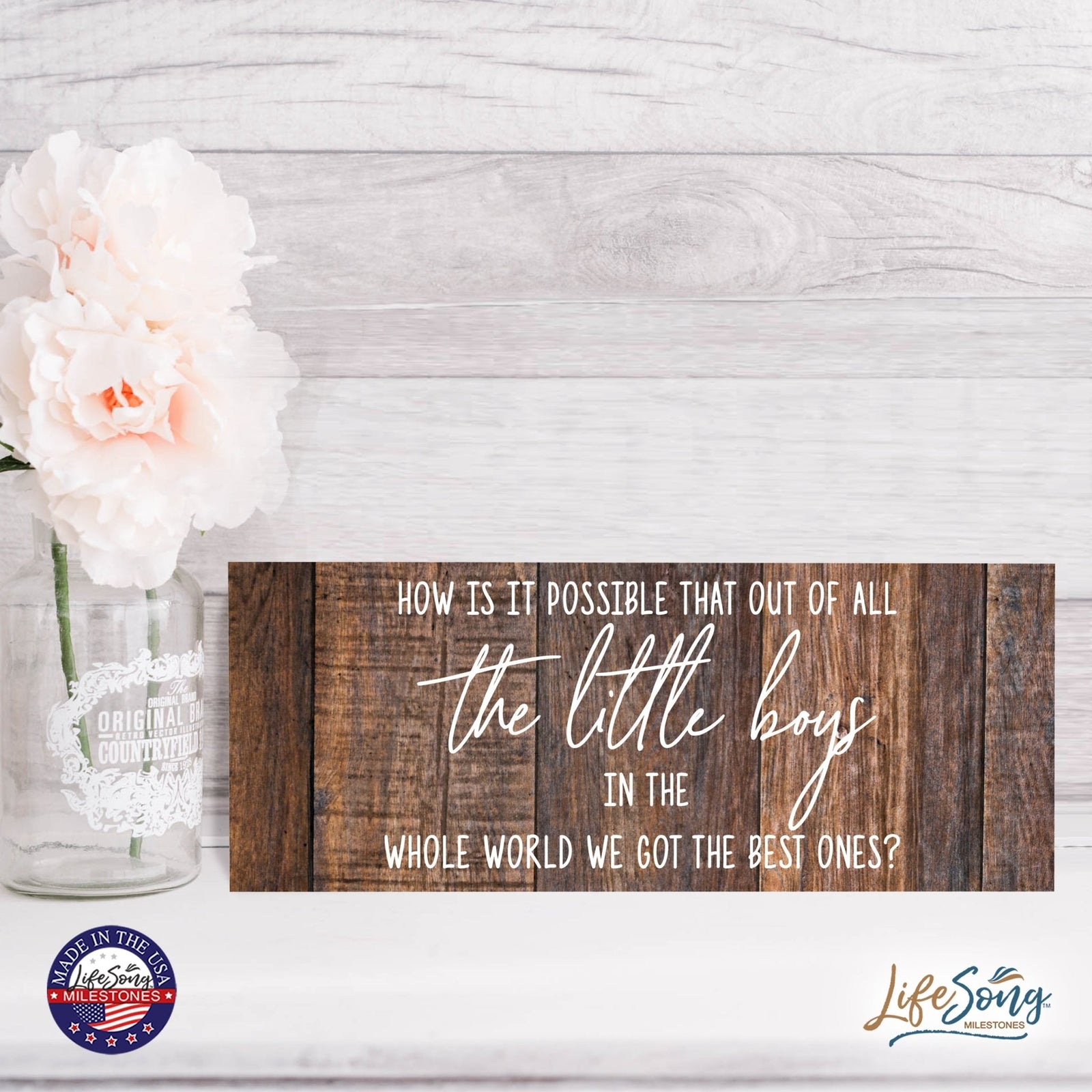 Inspirational Bible Quote Tabletop and Wall Decoration 10x4 - How Is It Possible - LifeSong Milestones