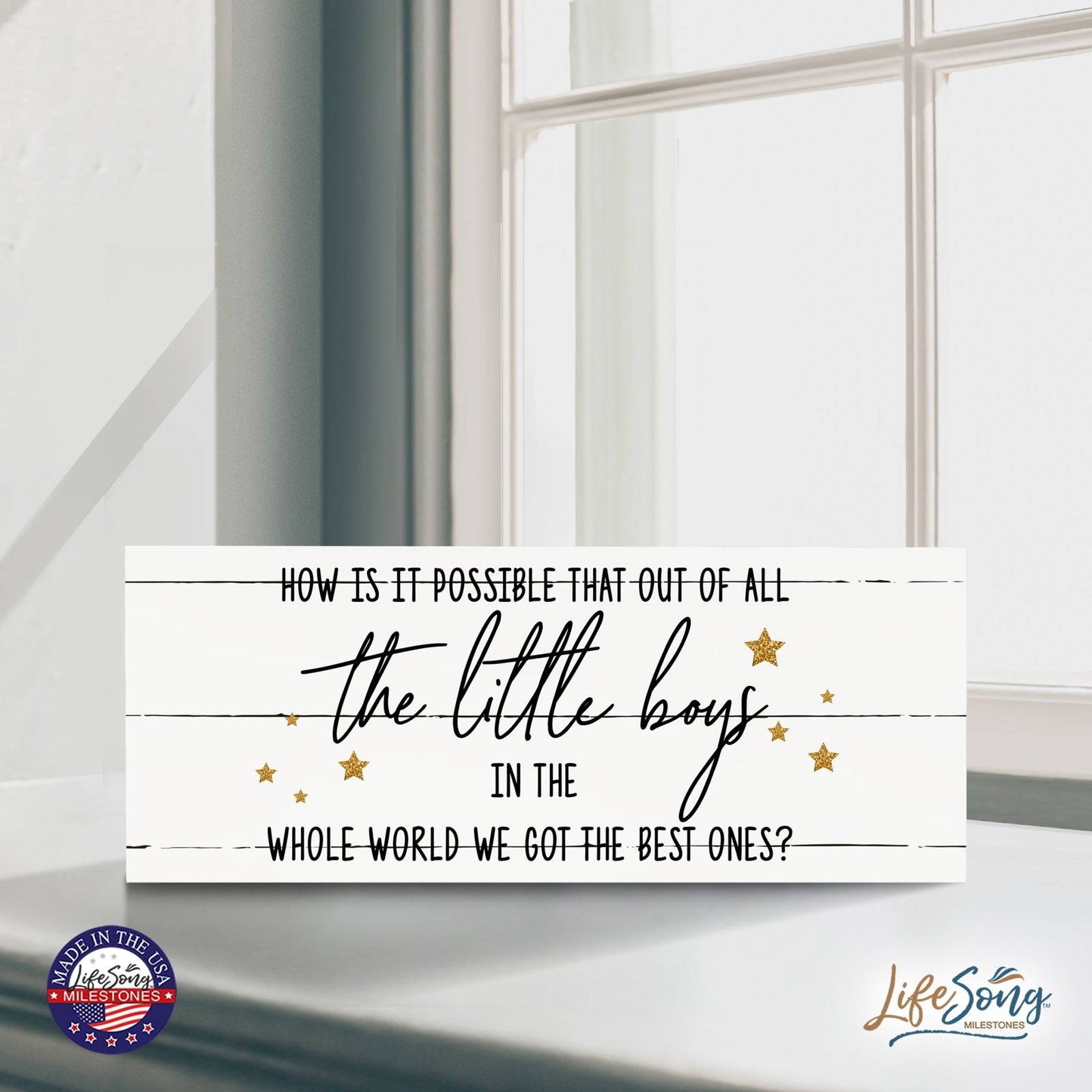 Inspirational Bible Quote Tabletop and Wall Decoration 10x4 - How Is It Possible - LifeSong Milestones