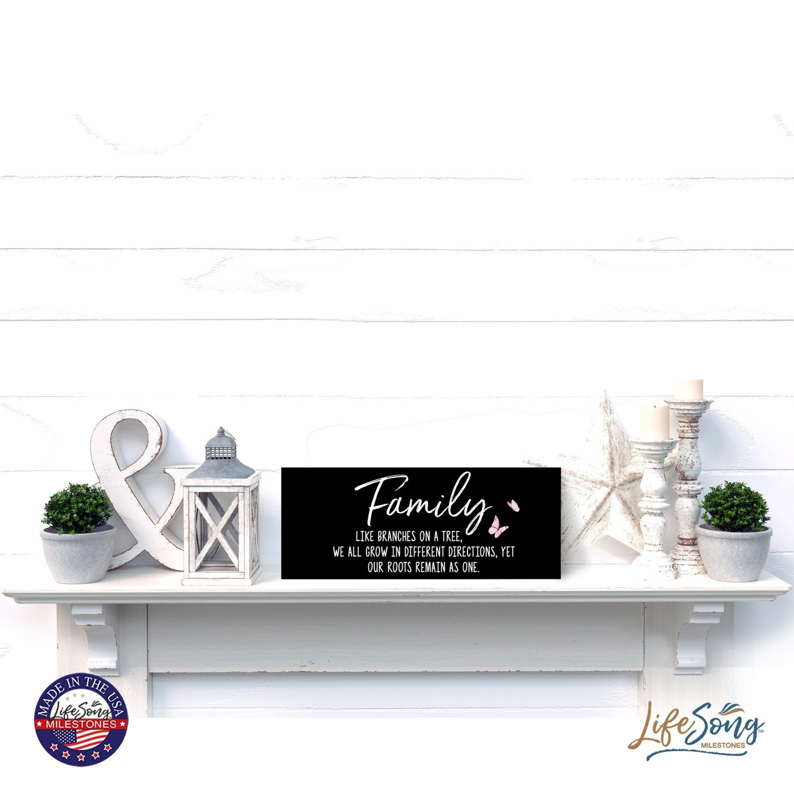 Inspirational Bible Quote Tabletop and Wall Decoration 10x4 - We All Grow - LifeSong Milestones