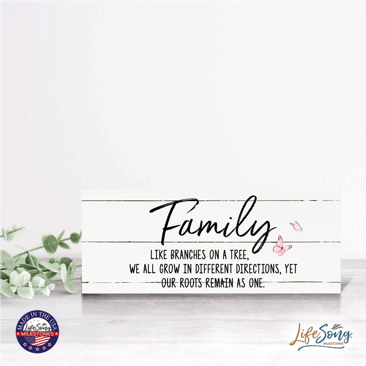 Inspirational Bible Quote Tabletop and Wall Decoration 10x4 - We All Grow - LifeSong Milestones