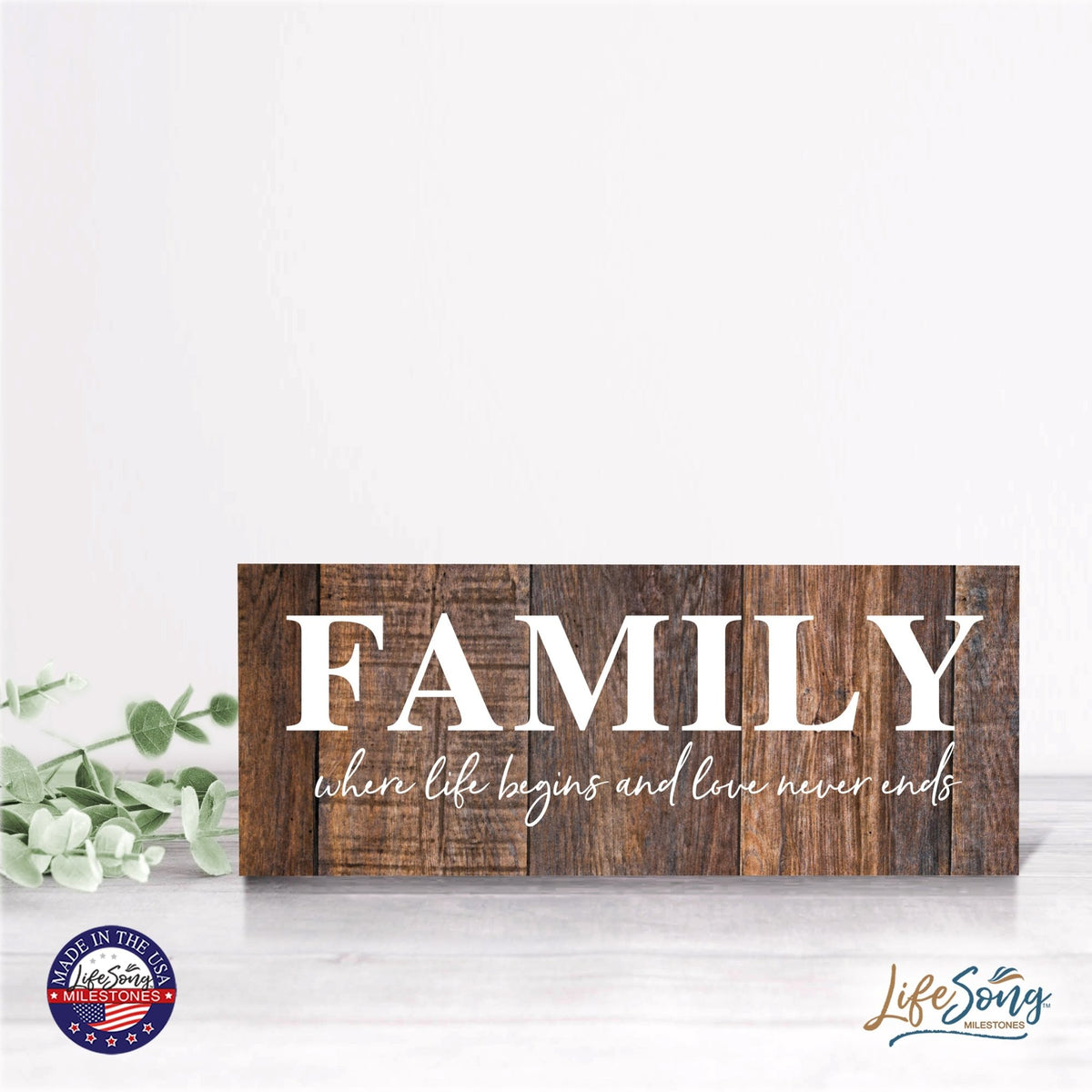 Inspirational Bible Quote Tabletop and Wall Decoration 10x4 - Where Life Begins - LifeSong Milestones