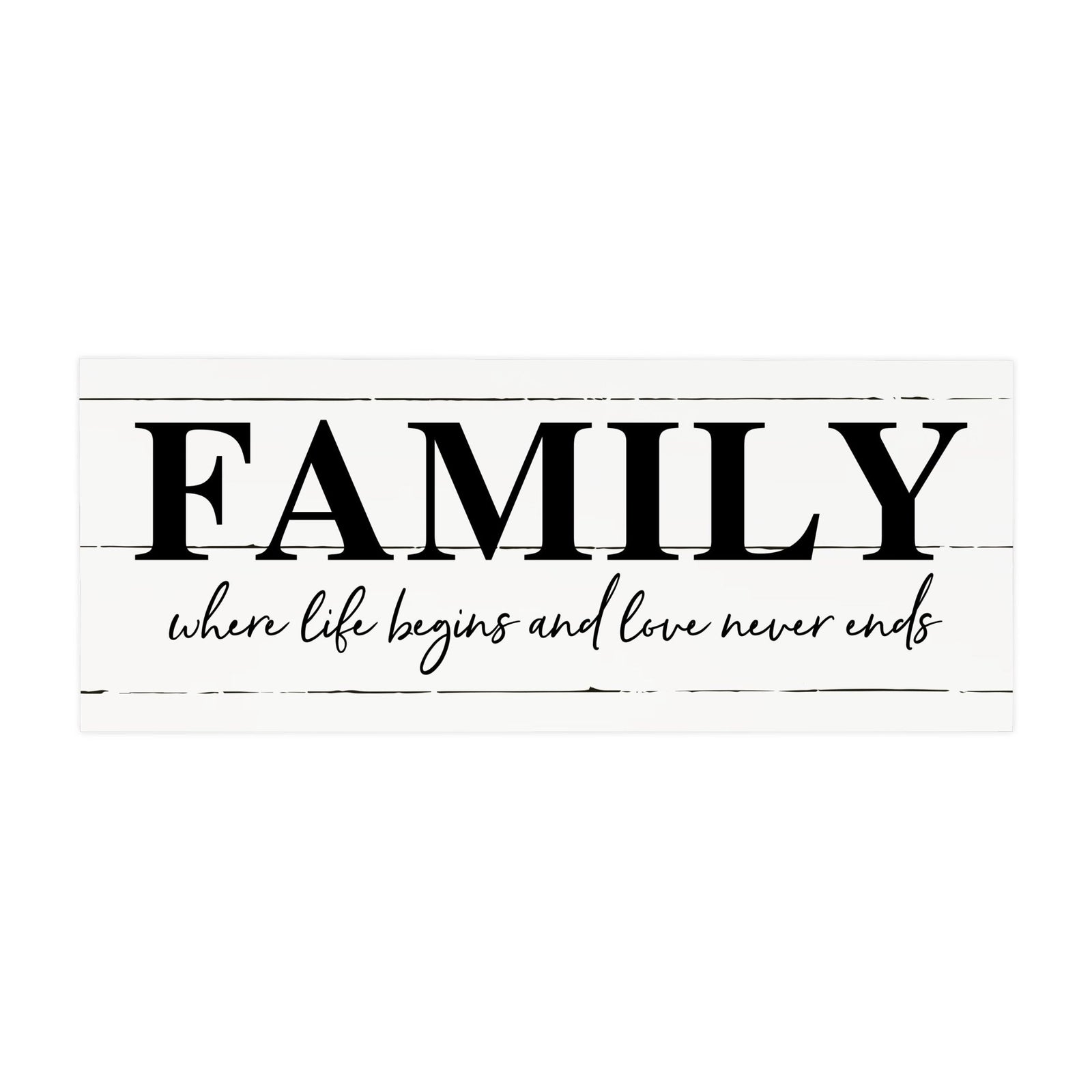Inspirational Bible Quote Tabletop and Wall Decoration 10x4 - Where Life Begins - LifeSong Milestones