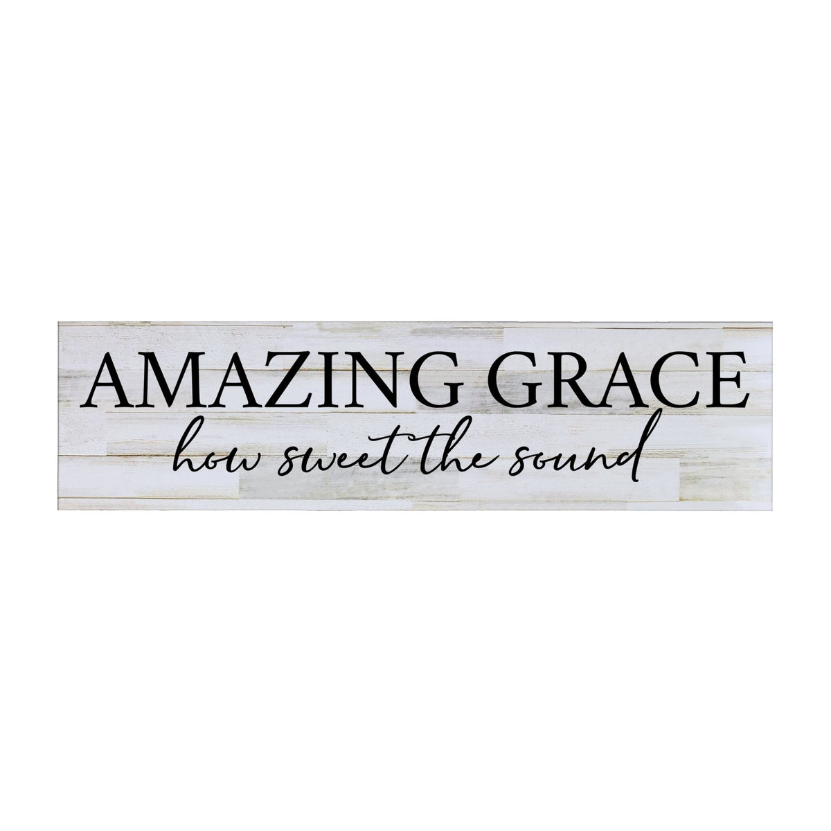 Inspirational Everyday Home and Family Wooden Wall Art Hanging Plaque 10 x 40 – Amazing Grace - LifeSong Milestones