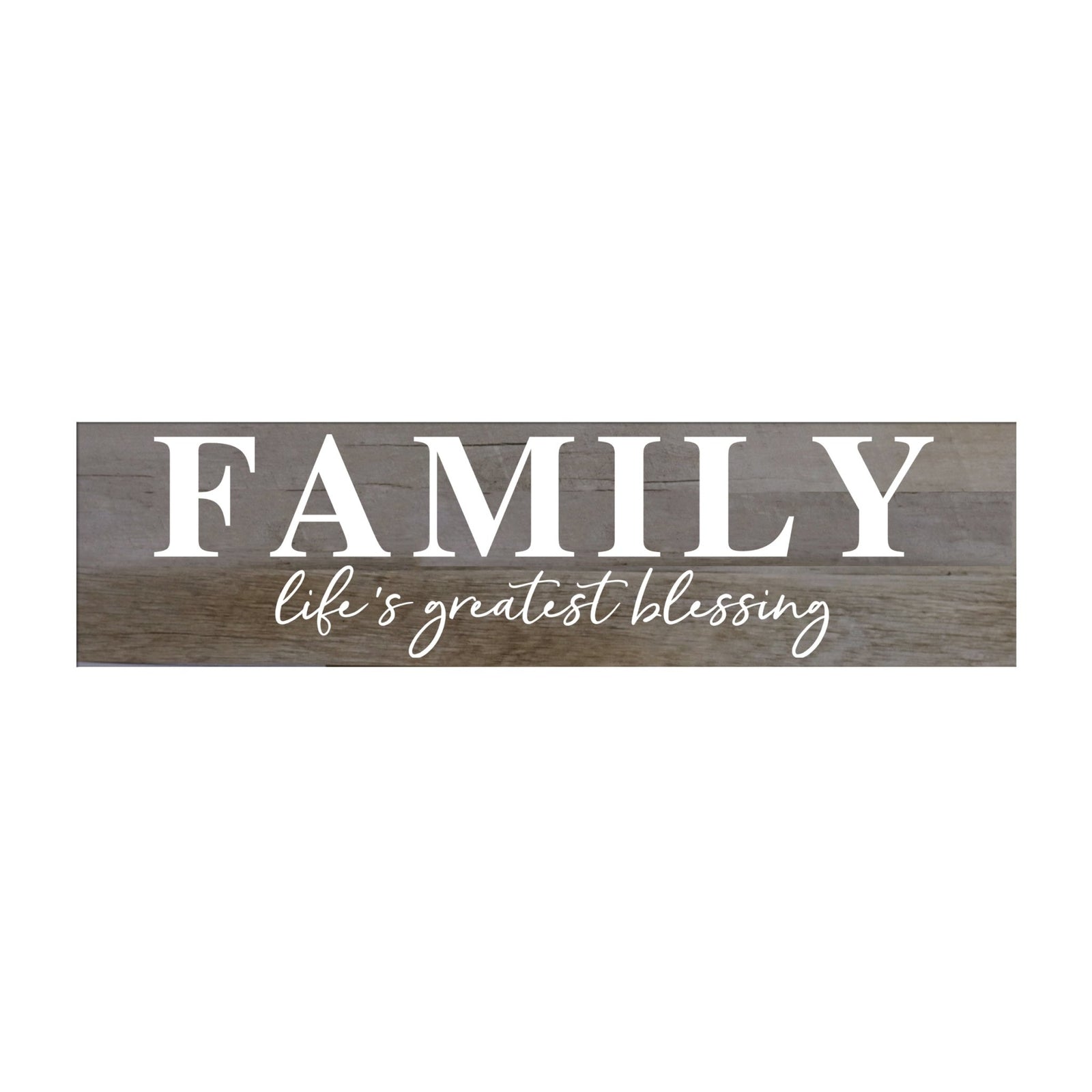 Inspirational Everyday Home and Family Wooden Wall Art Hanging Plaque 10 x 40 – Family Life's Greatest Blessing - LifeSong Milestones