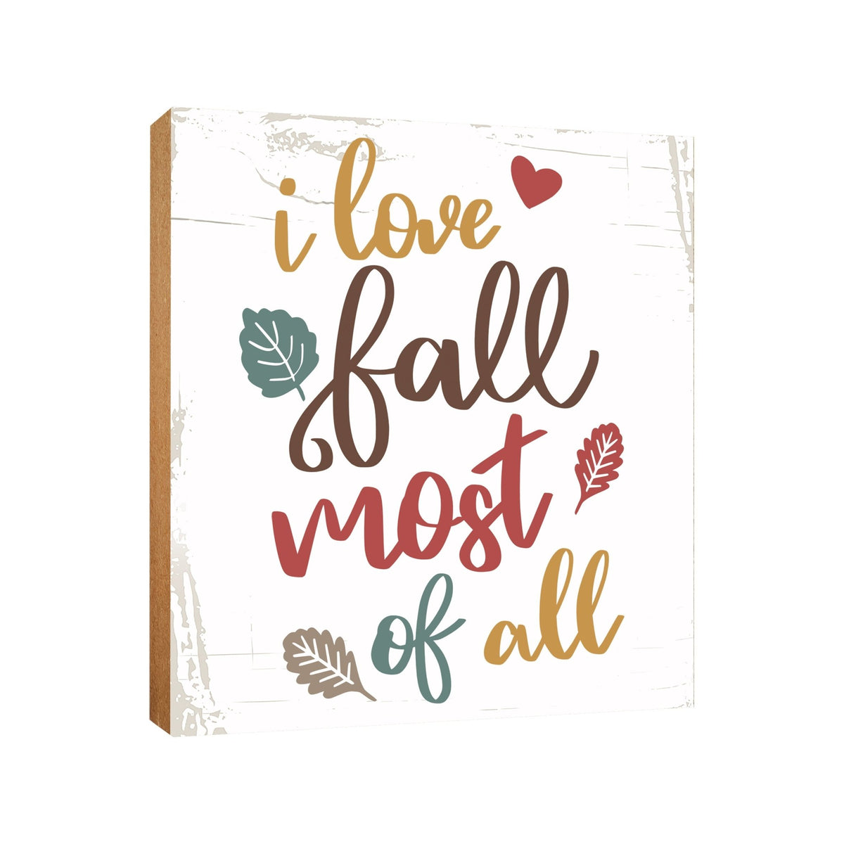 Inspirational Fall Themed Unique Shelf Décor and Tabletop Signs - LifeSong Milestones