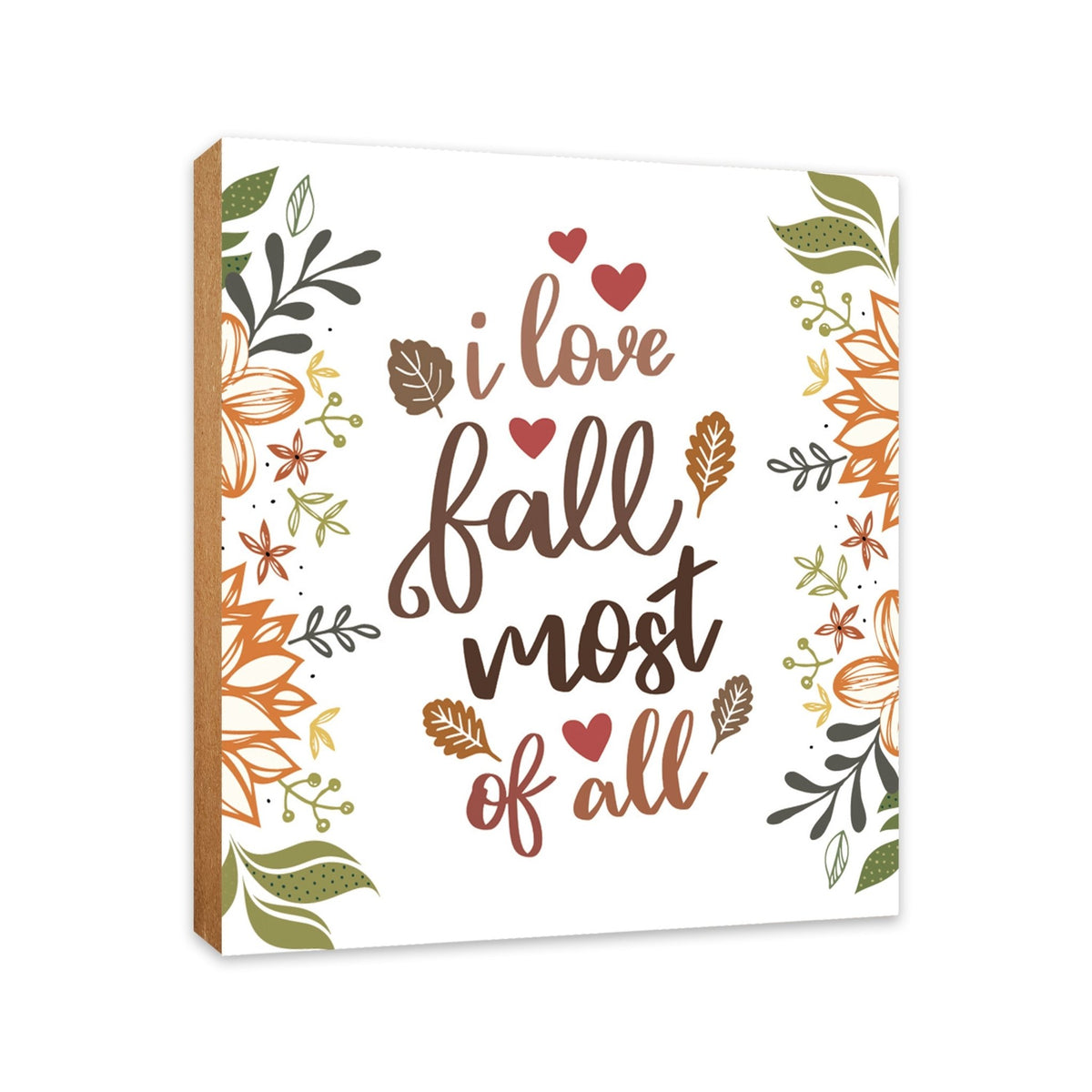 Inspirational Fall Themed Unique Shelf Décor and Tabletop Signs - LifeSong Milestones