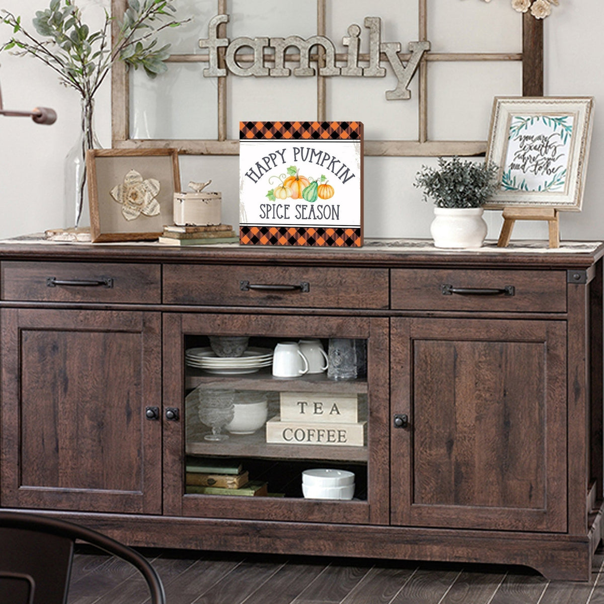 Inspirational Fall Themed Unique Shelf Décor and Tabletop Signs - LifeSong Milestones