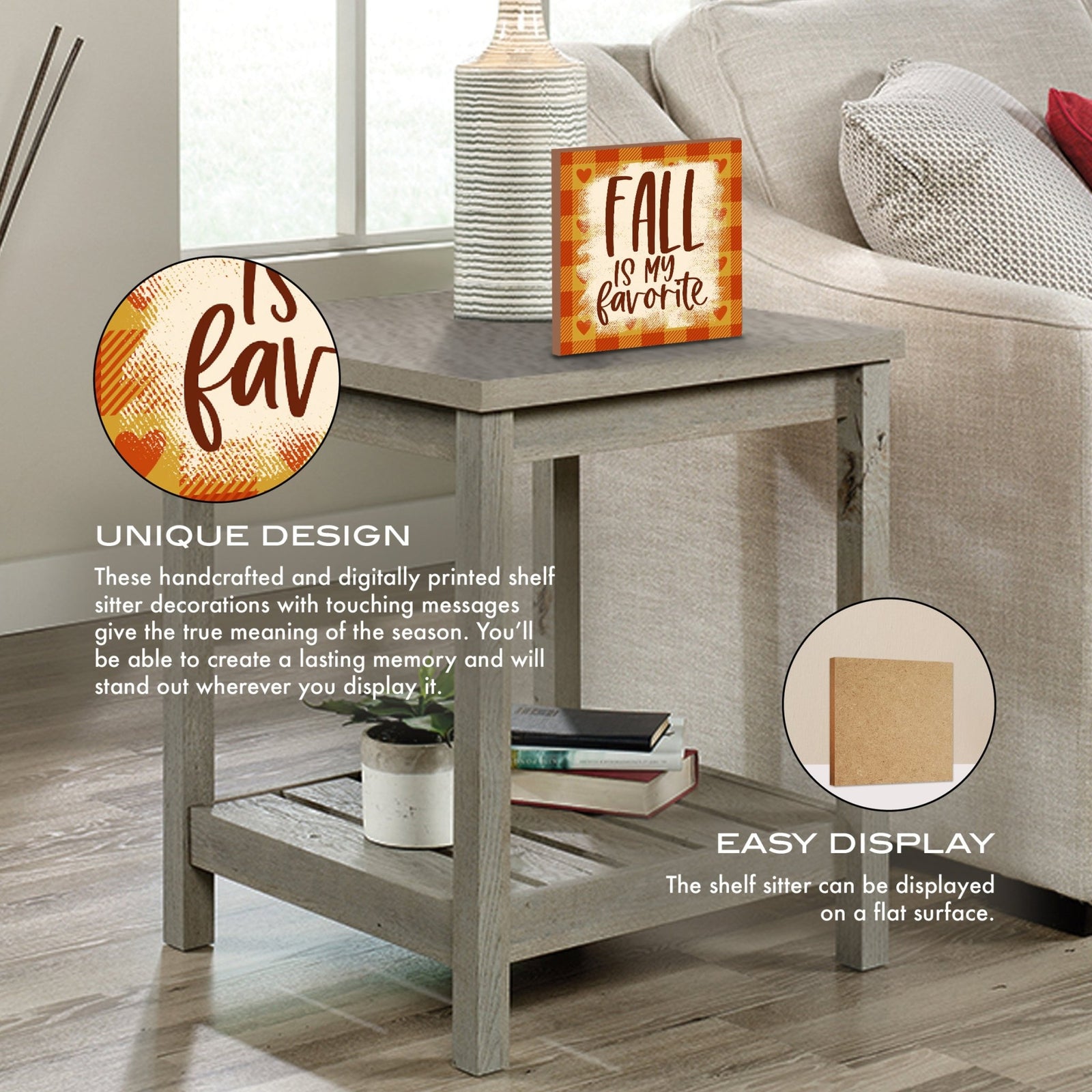 Inspirational Fall Themed Unique Shelf Décor and Tabletop Signs - Fall Is My Favorite - LifeSong Milestones