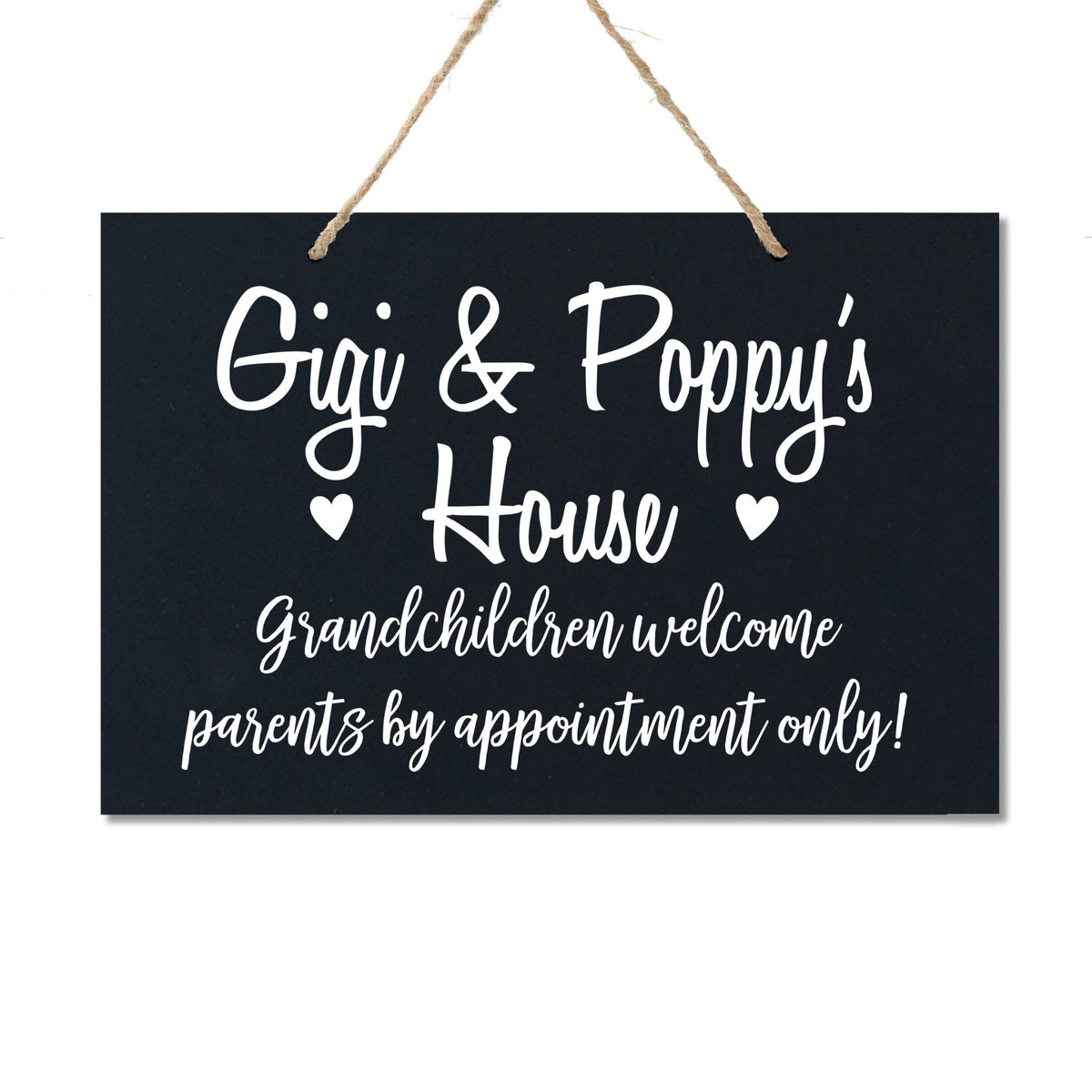 Inspirational Grandparent Wall Hanging Sign 8x12 - Grandchildren Welcome - LifeSong Milestones