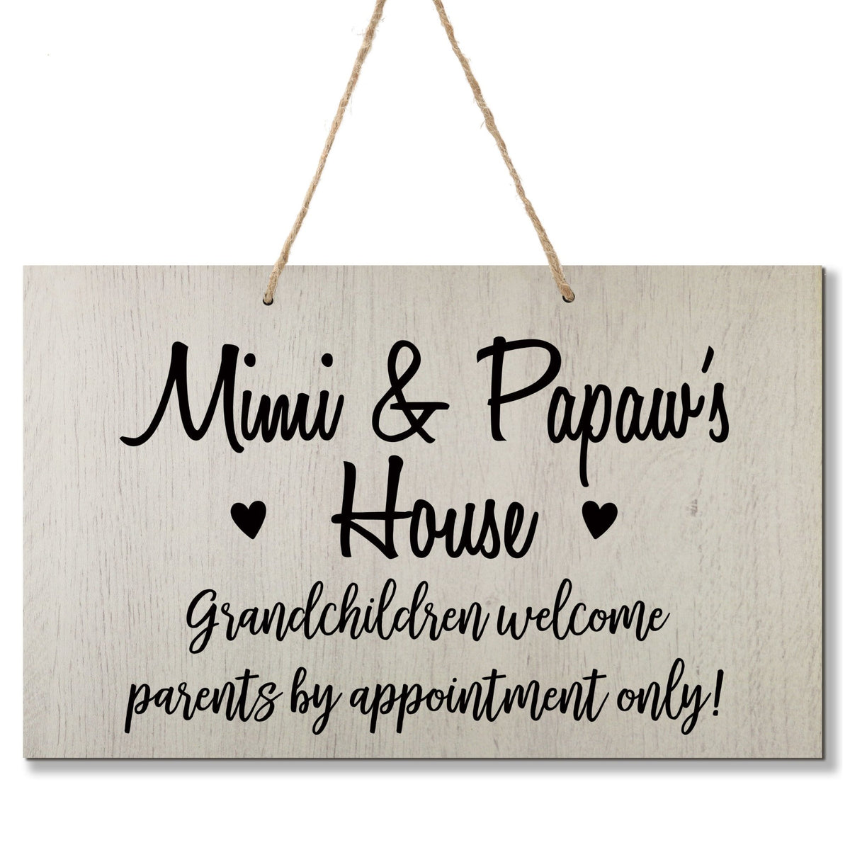 Inspirational Grandparent Wall Hanging Sign 8x12 - Grandchildren Welcome - LifeSong Milestones