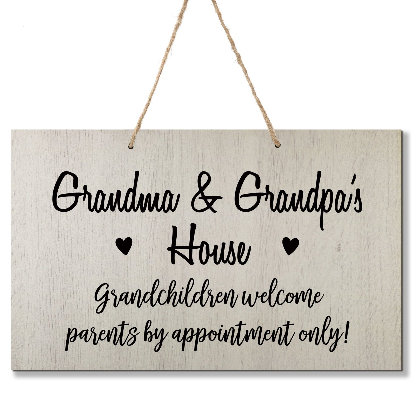 Inspirational Grandparent Wall Hanging Sign 8x12 - Grandchildren Welcome - LifeSong Milestones