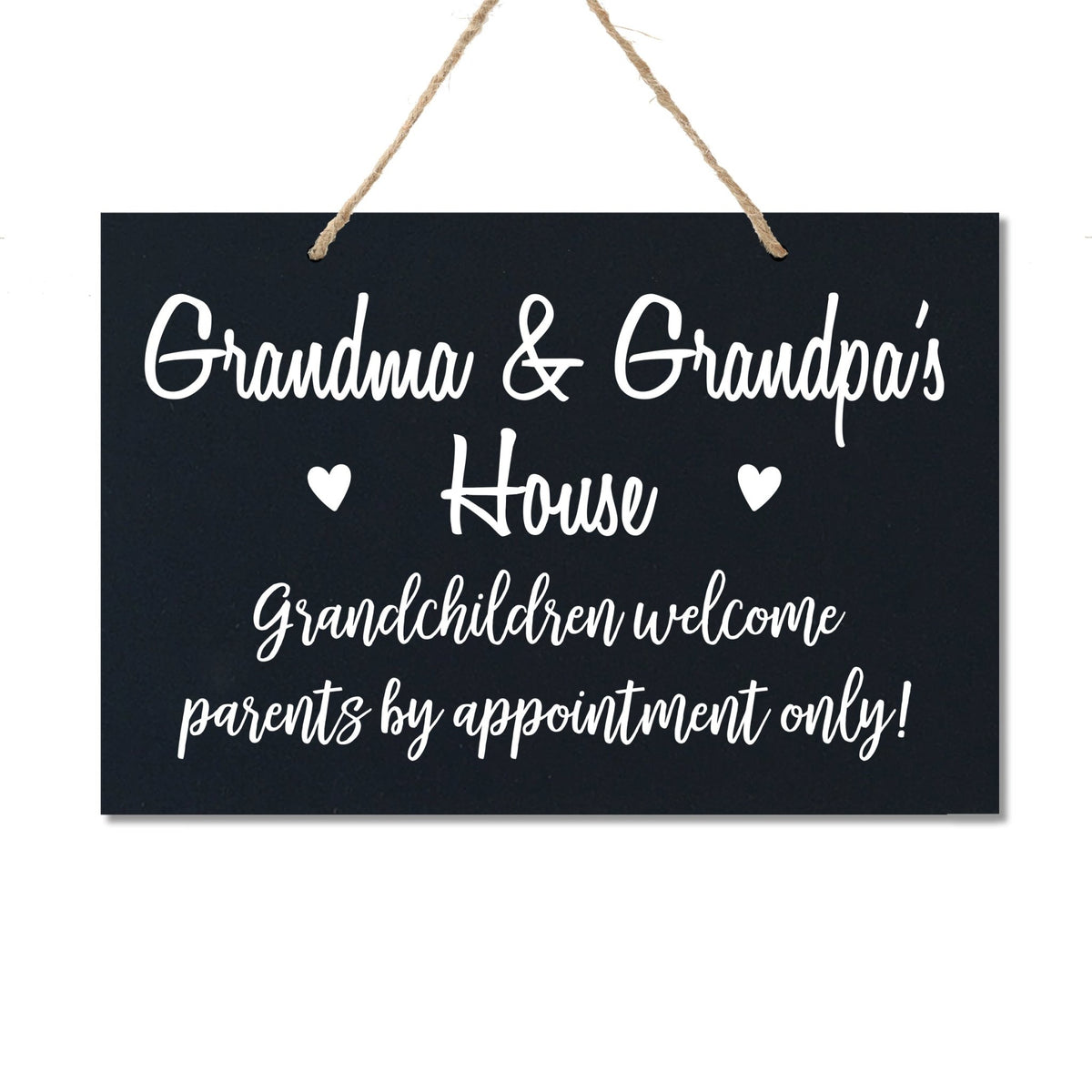 Inspirational Grandparent Wall Hanging Sign 8x12 - Grandchildren Welcome - LifeSong Milestones