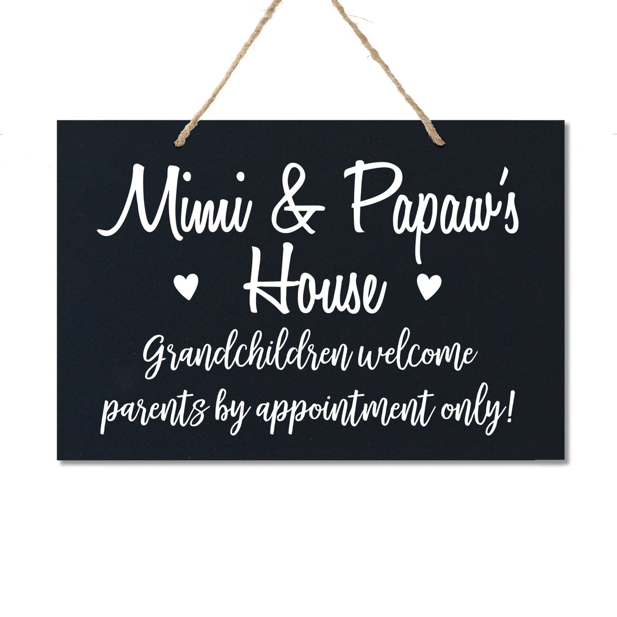 Inspirational Grandparent Wall Hanging Sign 8x12 - Grandchildren Welcome - LifeSong Milestones