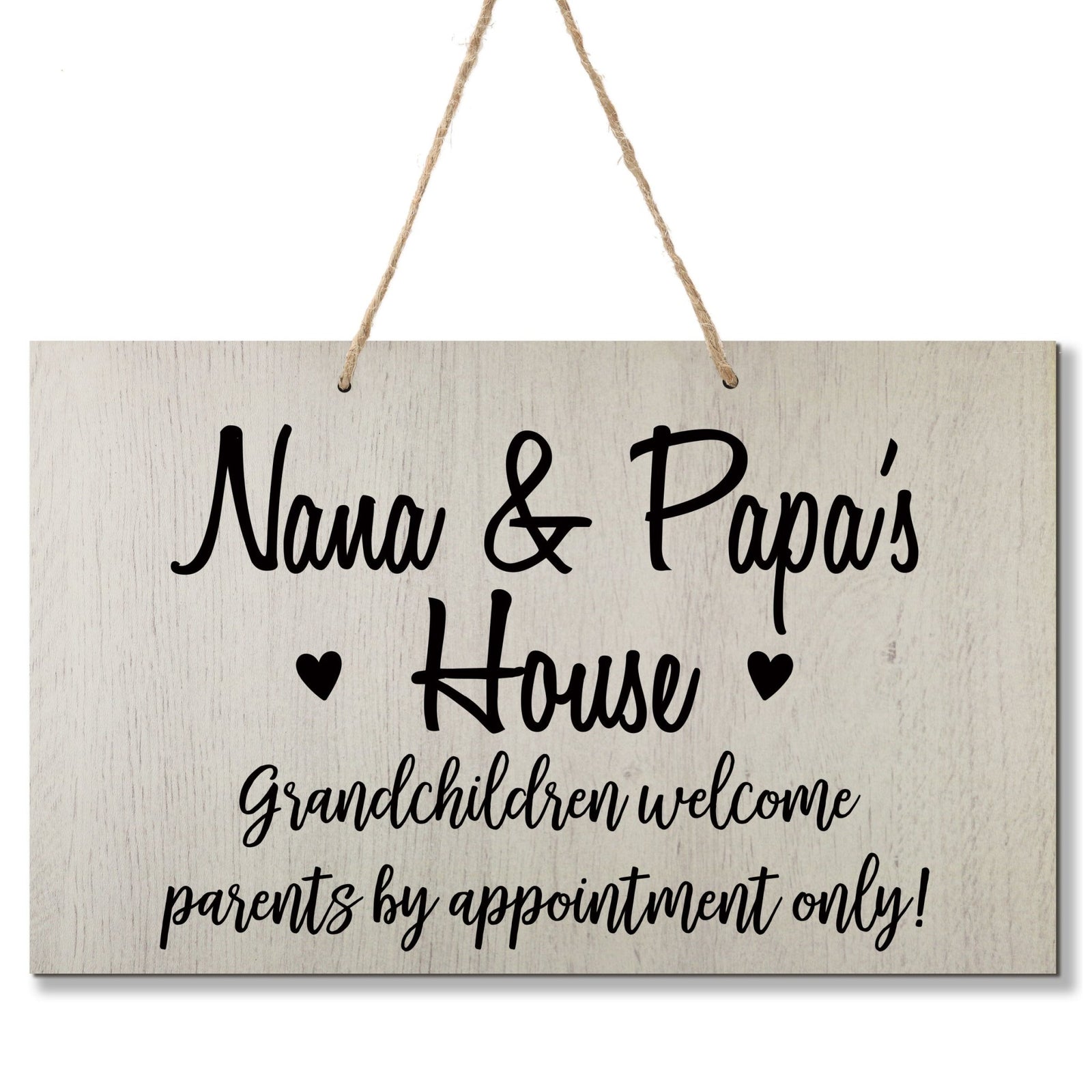 Inspirational Grandparent Wall Hanging Sign 8x12 - Grandchildren Welcome - LifeSong Milestones