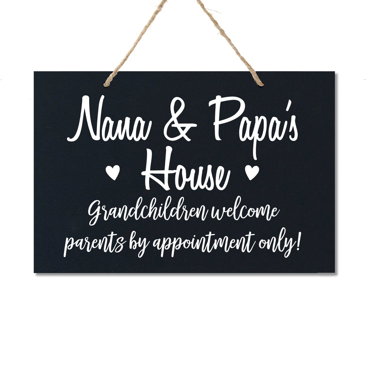 Inspirational Grandparent Wall Hanging Sign 8x12 - Grandchildren Welcome - LifeSong Milestones