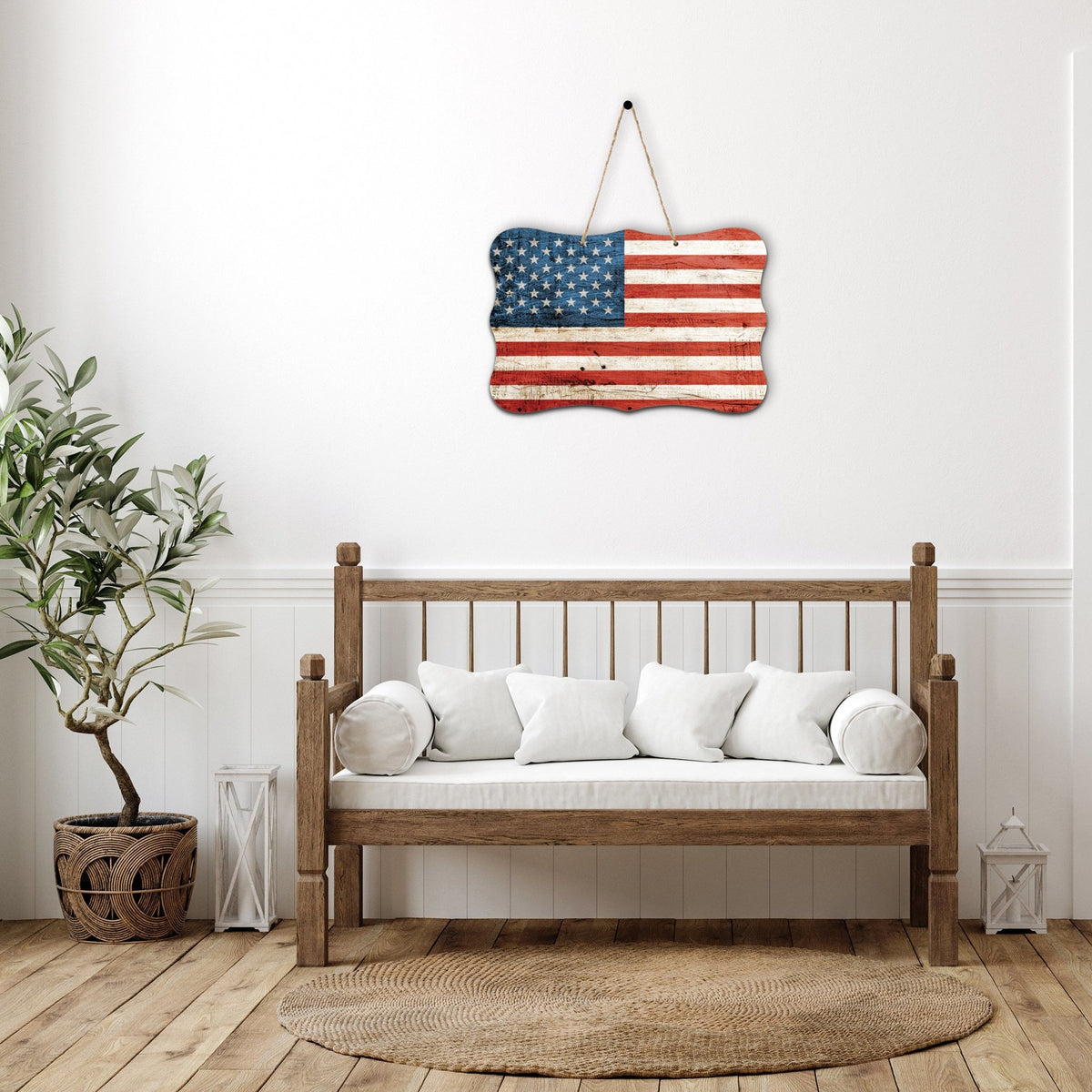Inspirational Hanging Americana Ribbon Wall Signs - LifeSong Milestones