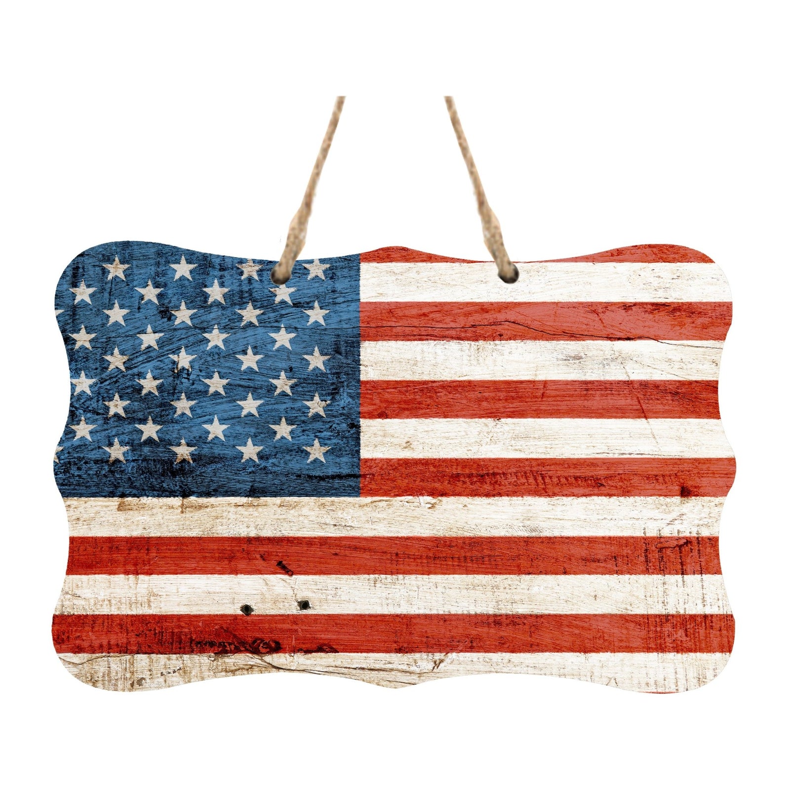 Inspirational Hanging Americana Ribbon Wall Signs - LifeSong Milestones