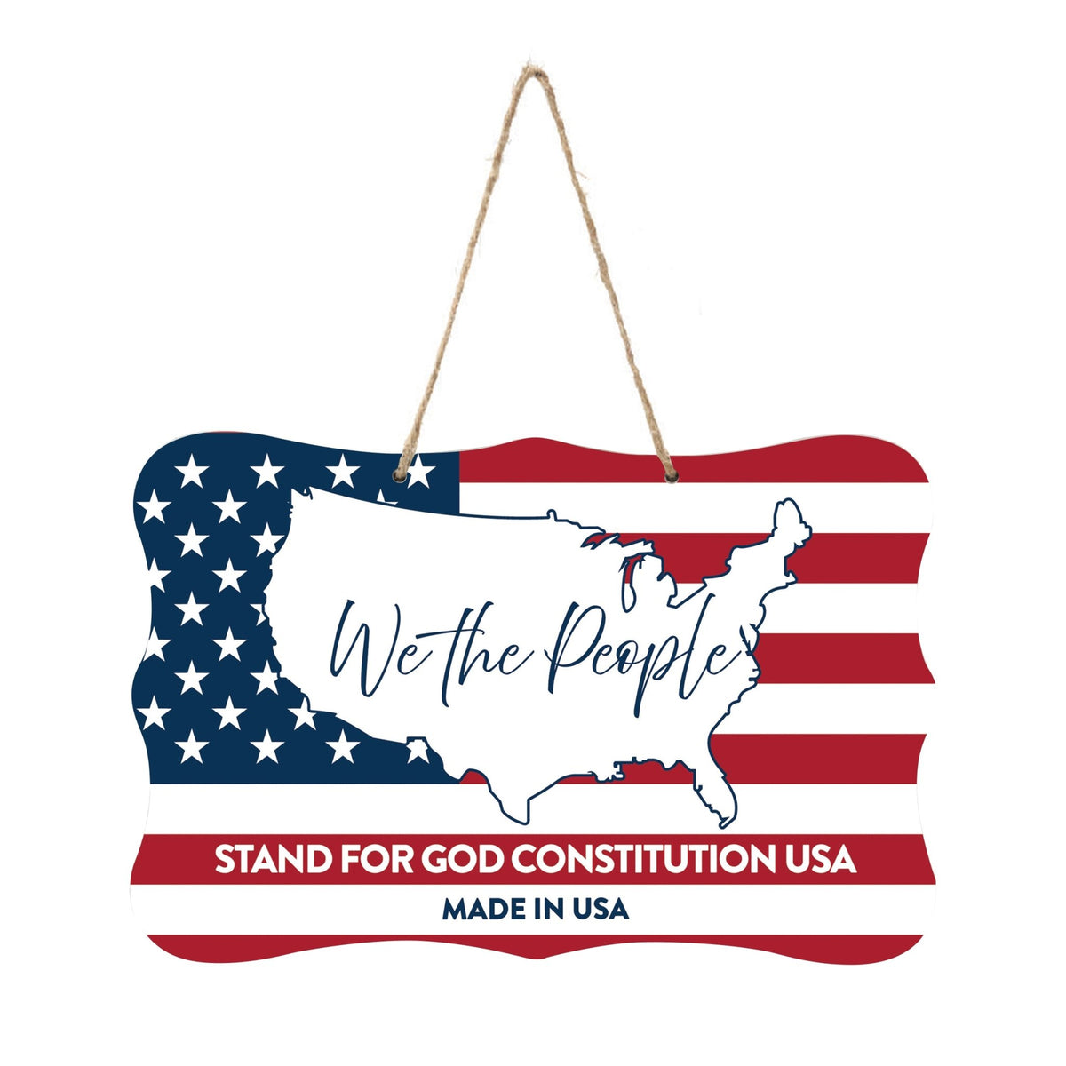 Inspirational Hanging Americana Ribbon Wall Signs - LifeSong Milestones