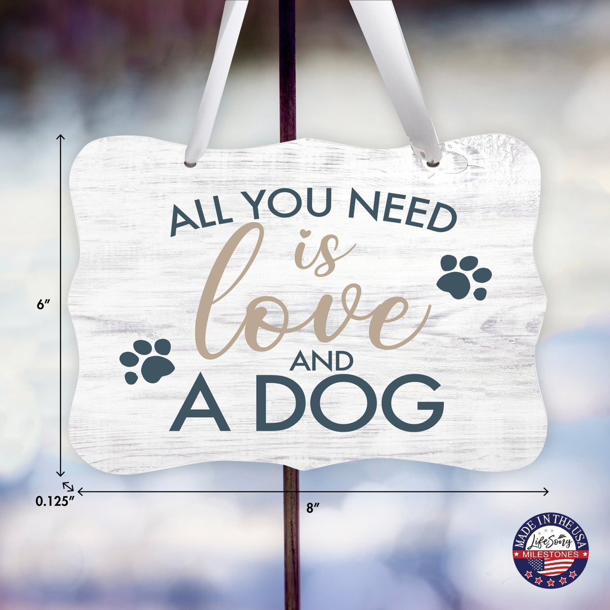 Inspirational Hanging Ribbon Wall Sign for Pet - LifeSong Milestones