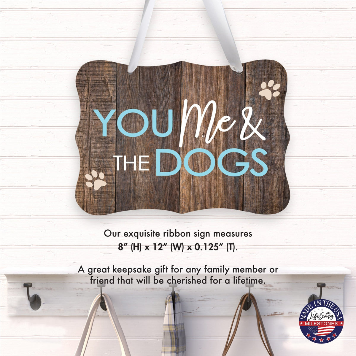Inspirational Hanging Ribbon Wall Sign for Pet - LifeSong Milestones