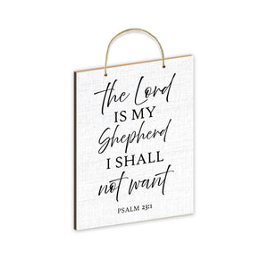 Inspirational Hanging Wall Decor Sign – The Lord Is My Shepherd - LifeSong Milestones