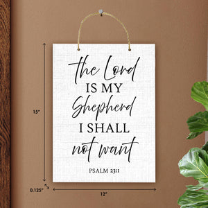Inspirational Hanging Wall Decor Sign – The Lord Is My Shepherd - LifeSong Milestones