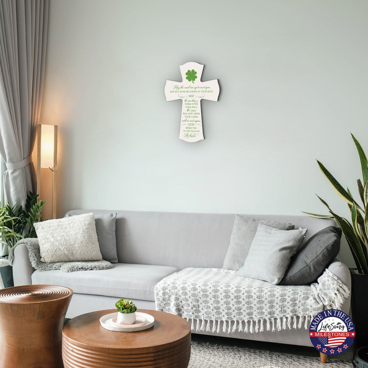 Inspirational Hanging Wooden Prayer Wall Cross Home Decor - LifeSong Milestones