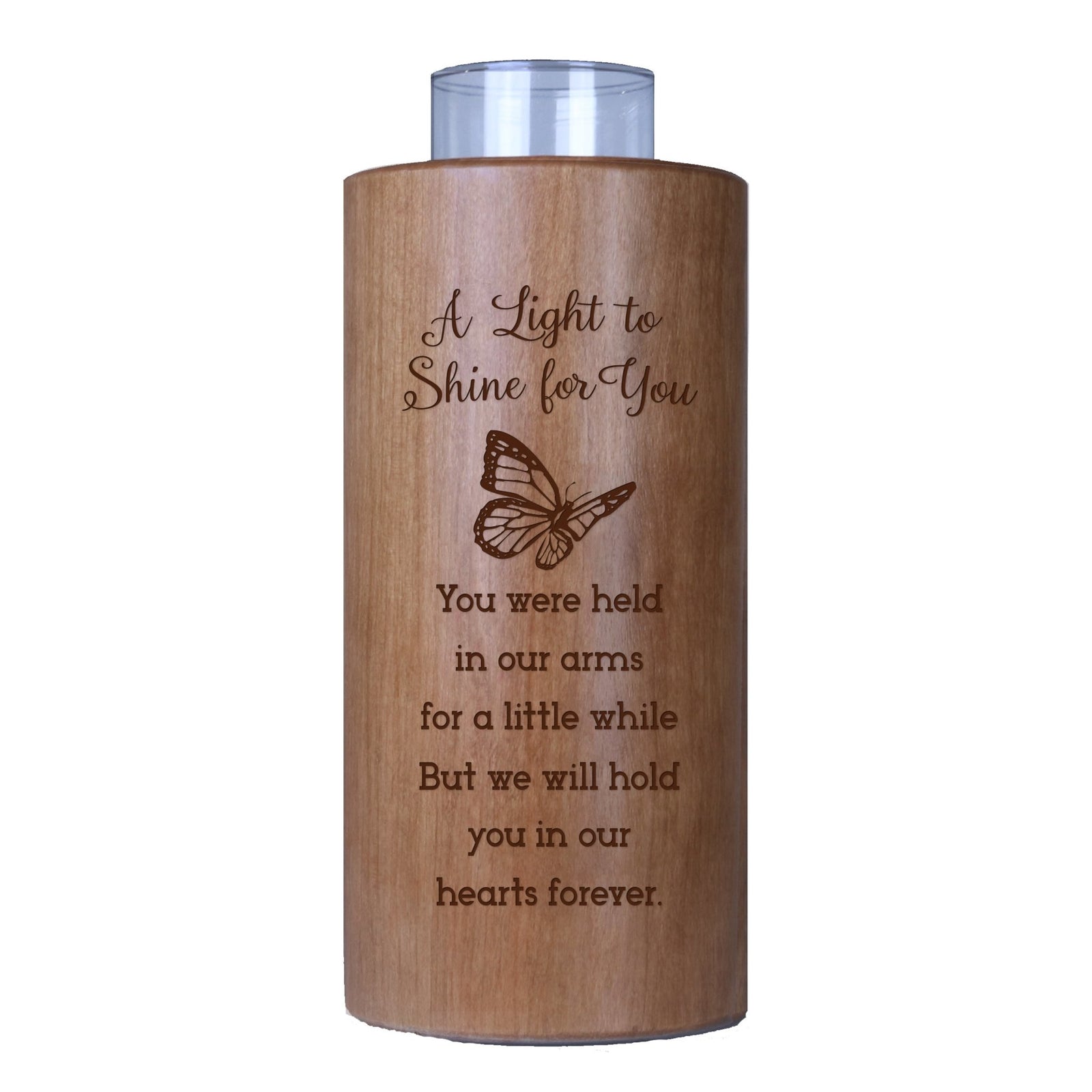Inspirational Memorial Votive Candle Holder 8in A Light To Shine - LifeSong Milestones