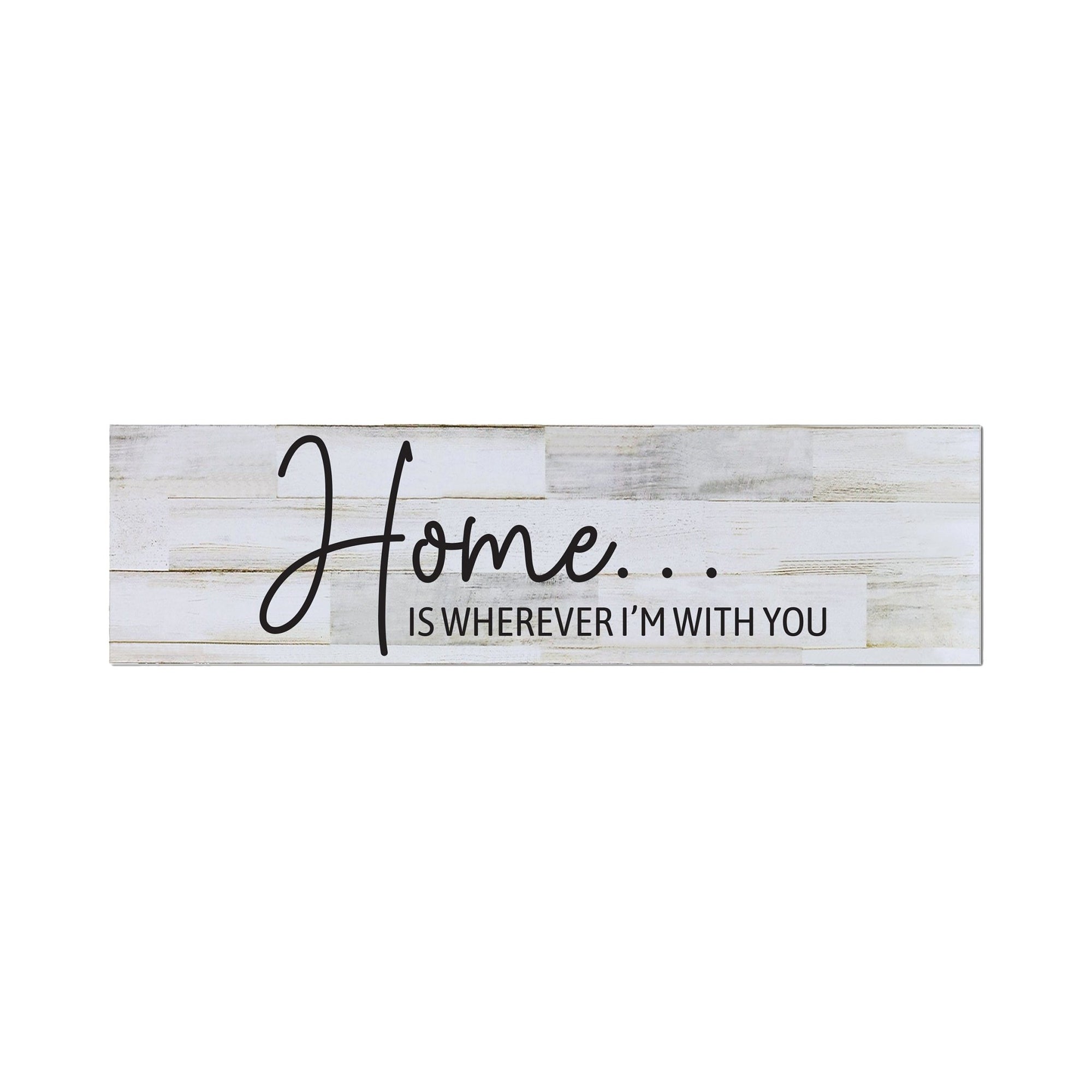 Inspirational Modern Wooden Wall Hanging Family Plaque 22.5x6 - Home - LifeSong Milestones