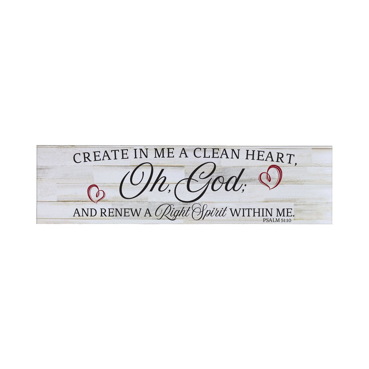 Inspirational Modern Wooden Wall Hanging Plaque 10x40 - Create In Me - LifeSong Milestones