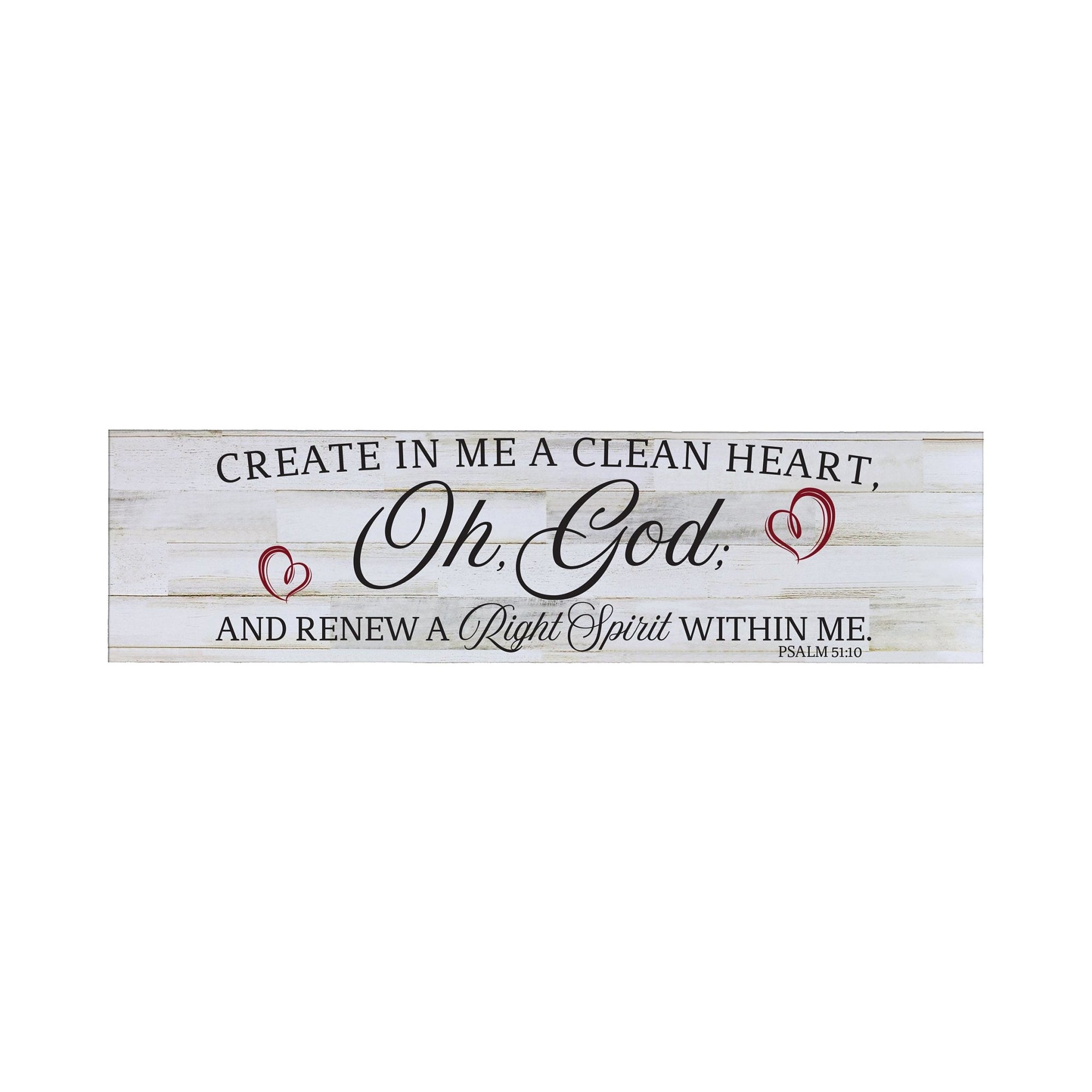 Inspirational Modern Wooden Wall Hanging Plaque 10x40 - Create In Me - LifeSong Milestones