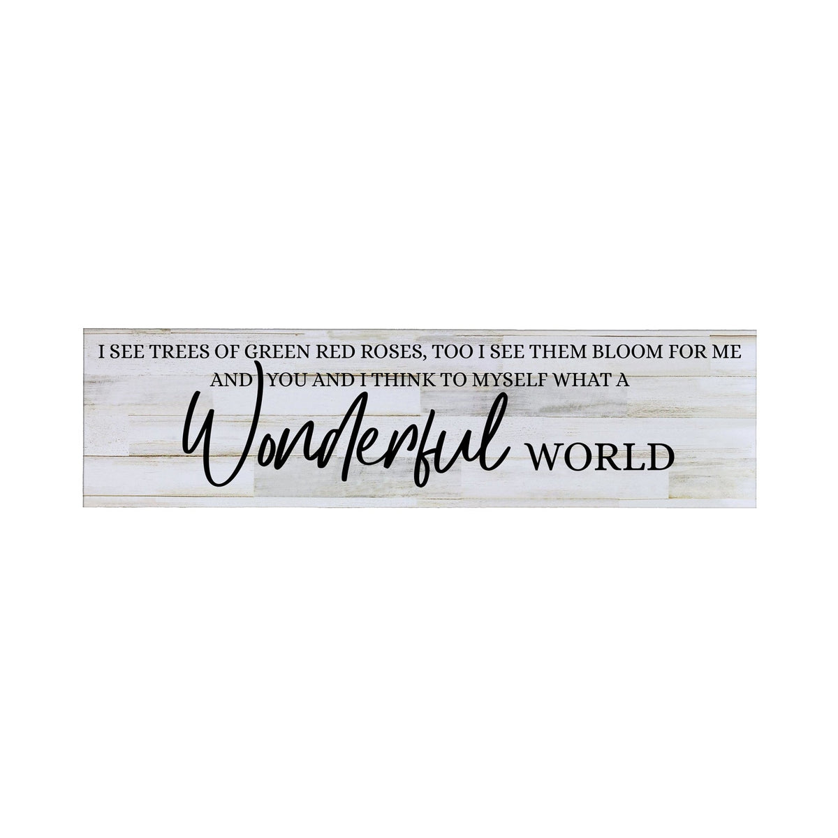 Inspirational Modern Wooden Wall Hanging Plaque 10x40 - I See Trees Of Green - LifeSong Milestones