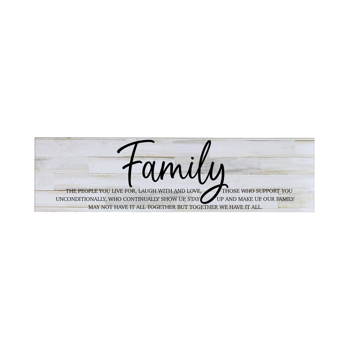 Inspirational Modern Wooden Wall Hanging Plaque 10x40 - The People You Live For - LifeSong Milestones