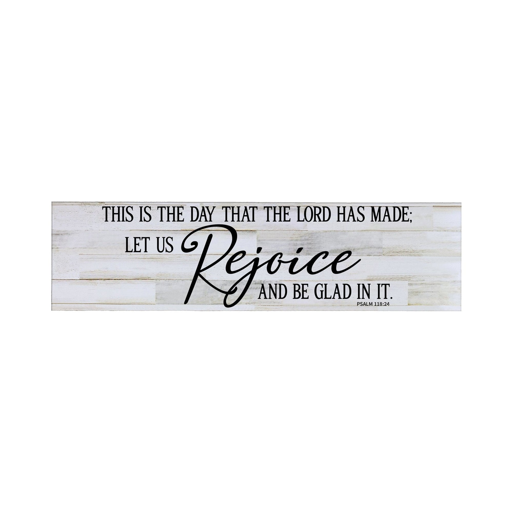 Inspirational Modern Wooden Wall Hanging Plaque 10x40 - This Is The Day - LifeSong Milestones
