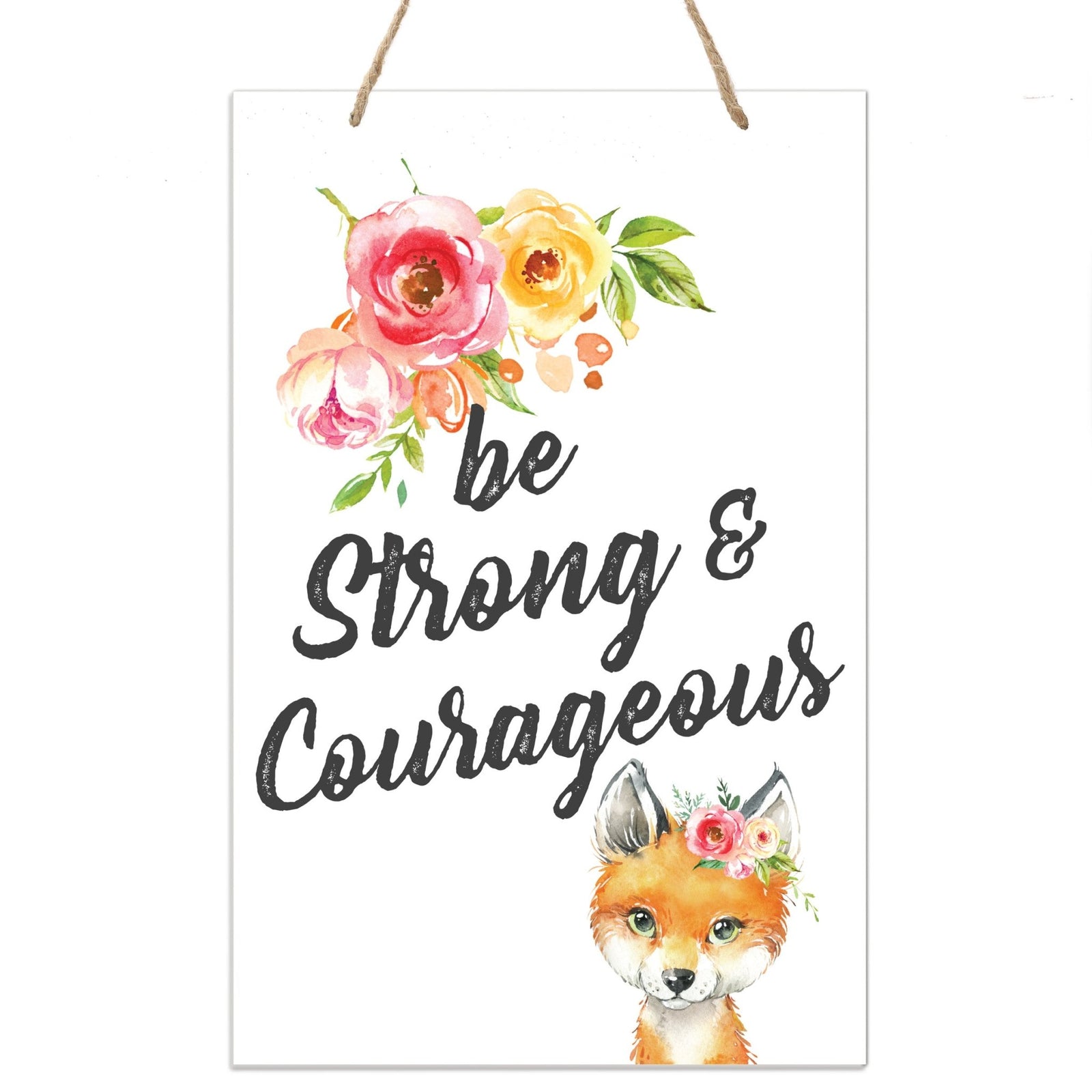 Inspirational Nursery Rope Signs for Boys and Girls - Be Strong - LifeSong Milestones