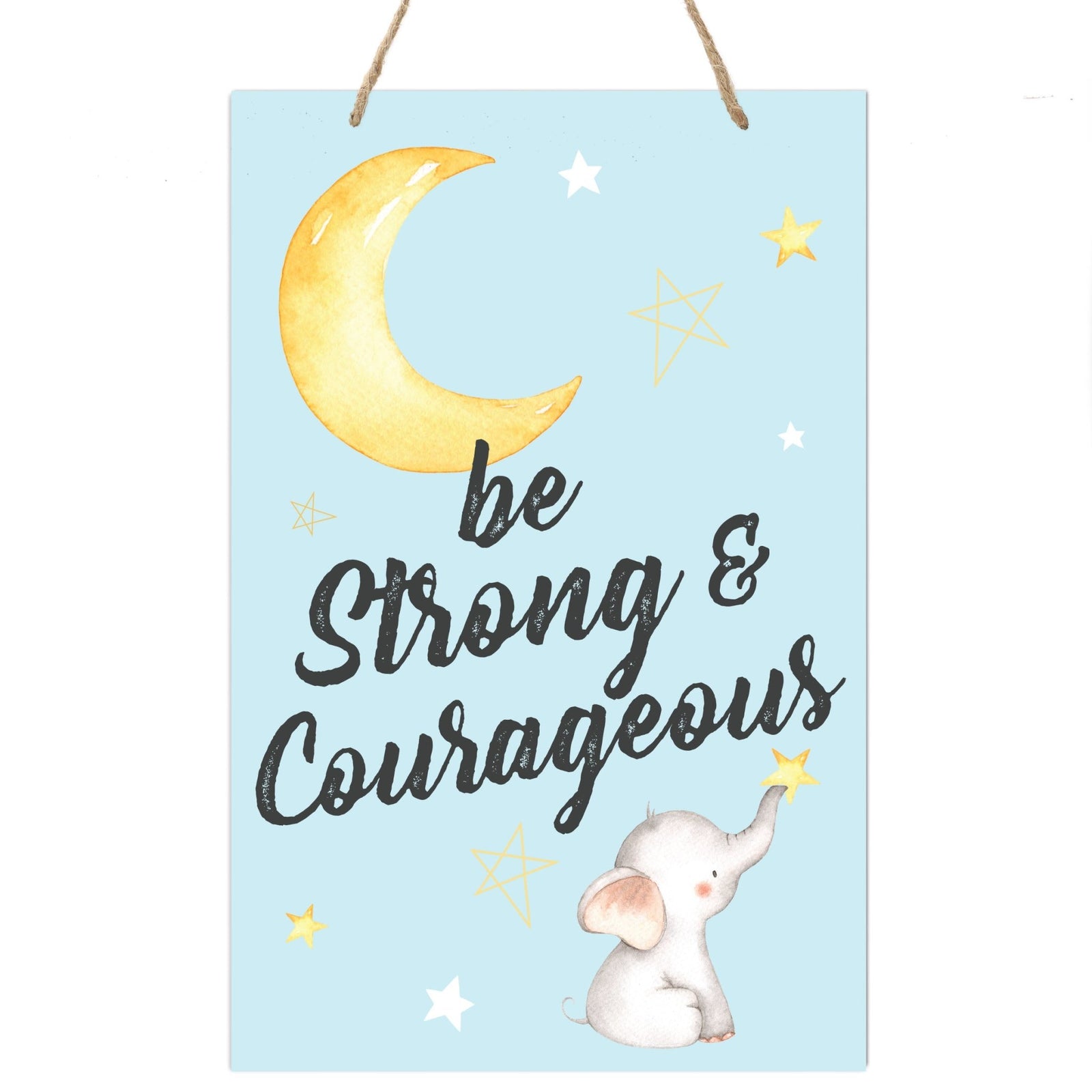 Inspirational Nursery Rope Signs for Boys and Girls - Be Strong - LifeSong Milestones