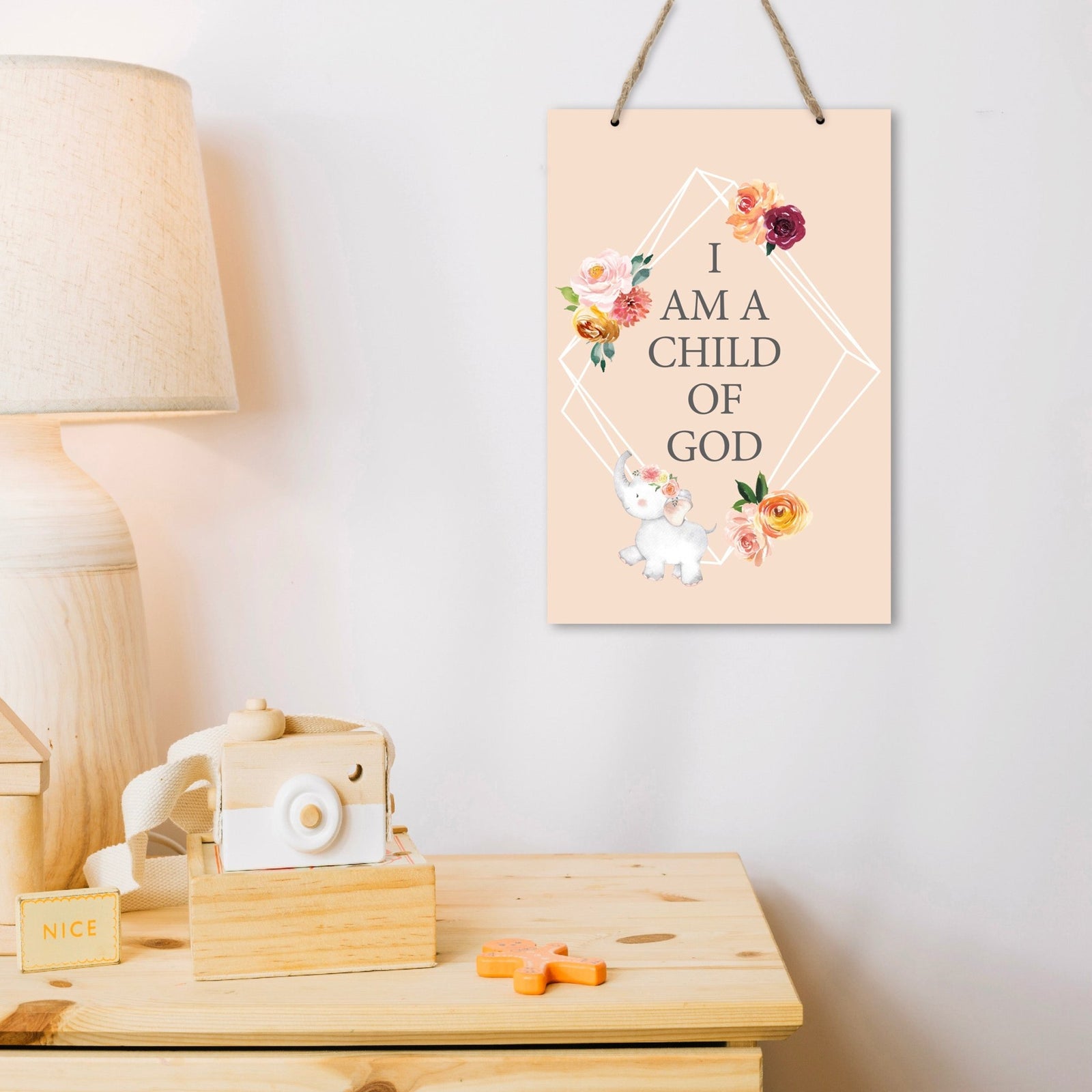 Inspirational Nursery Rope Signs for Boys and Girls - Child of God - LifeSong Milestones