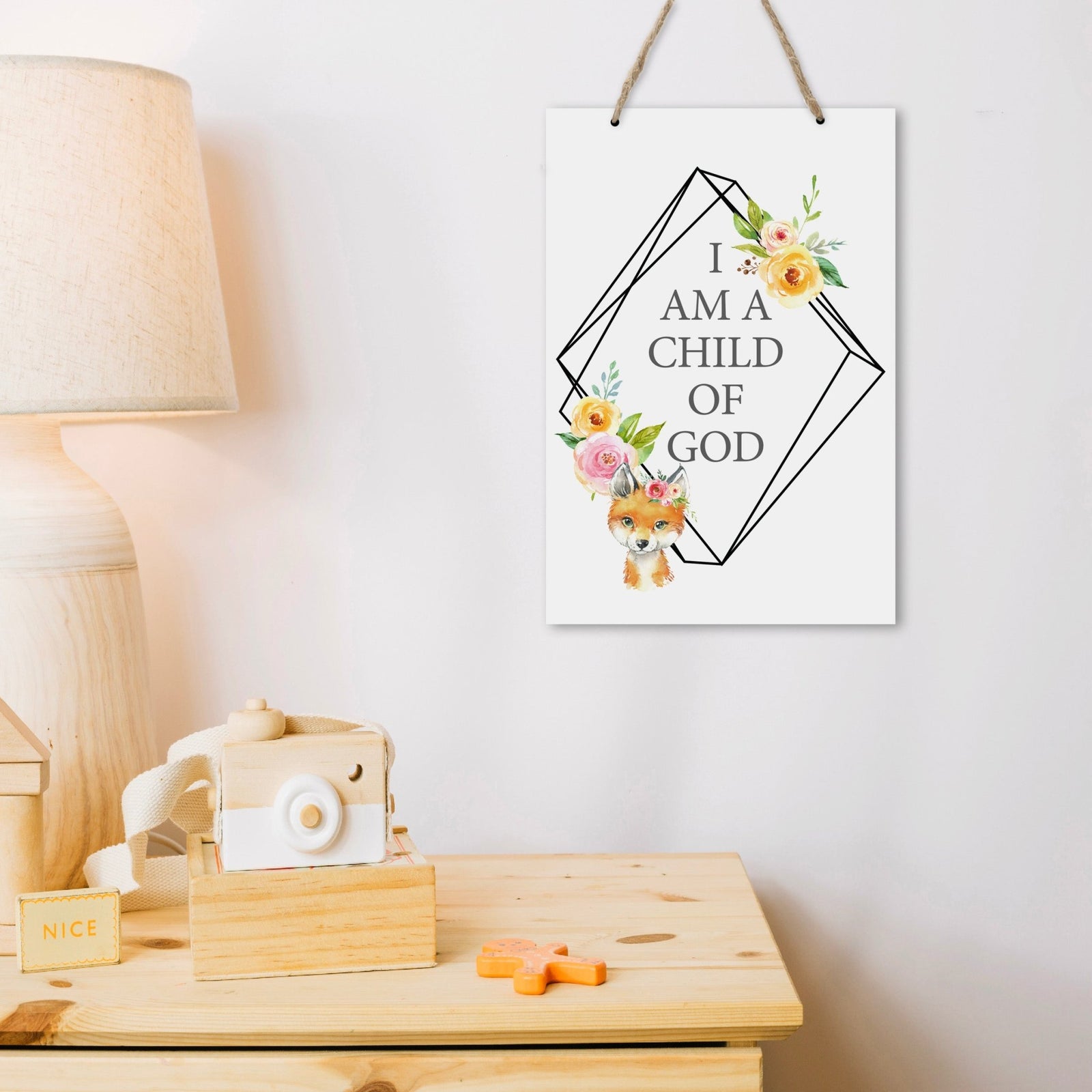 Inspirational Nursery Rope Signs for Boys and Girls - Child of God - LifeSong Milestones