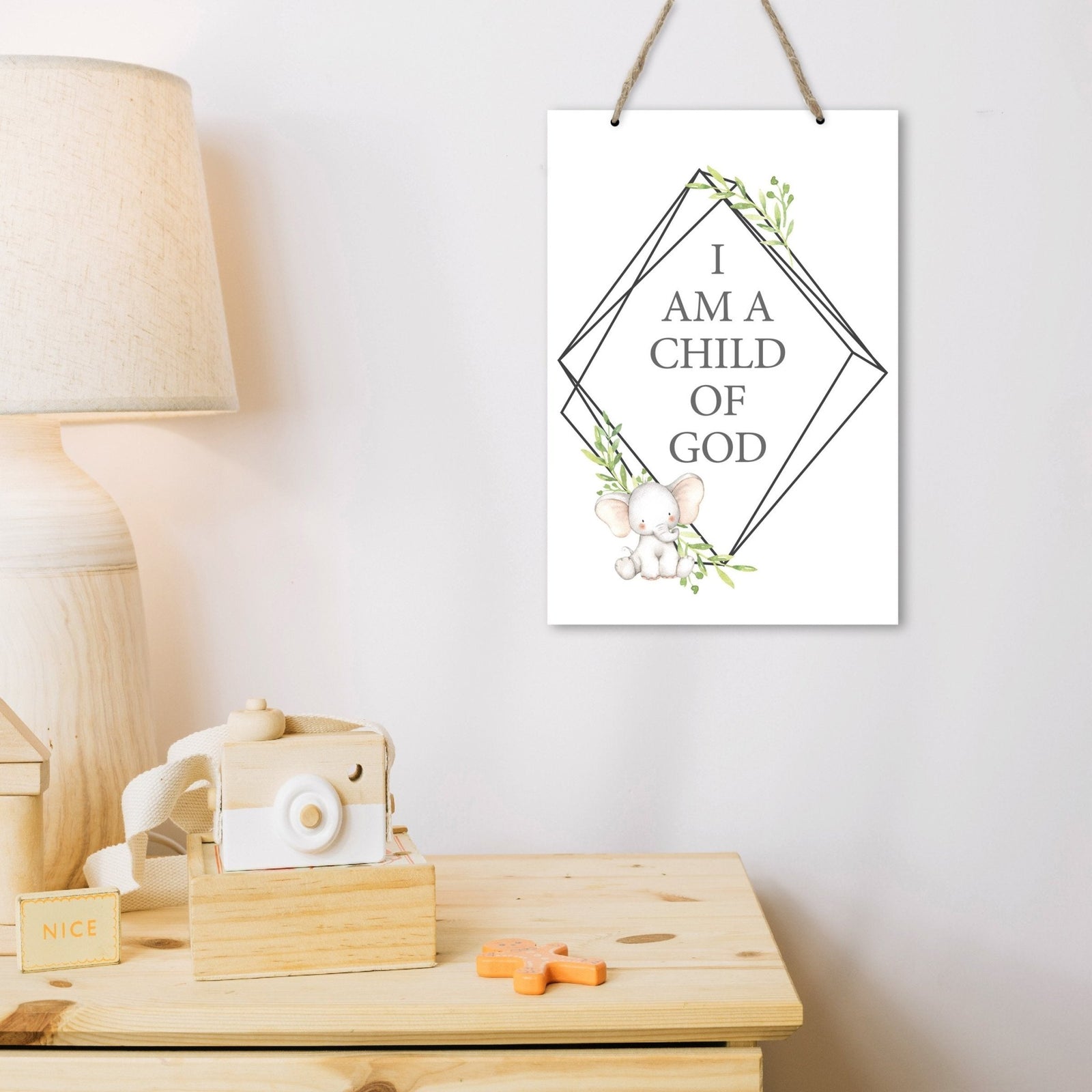 Inspirational Nursery Rope Signs for Boys and Girls - Child of God - LifeSong Milestones