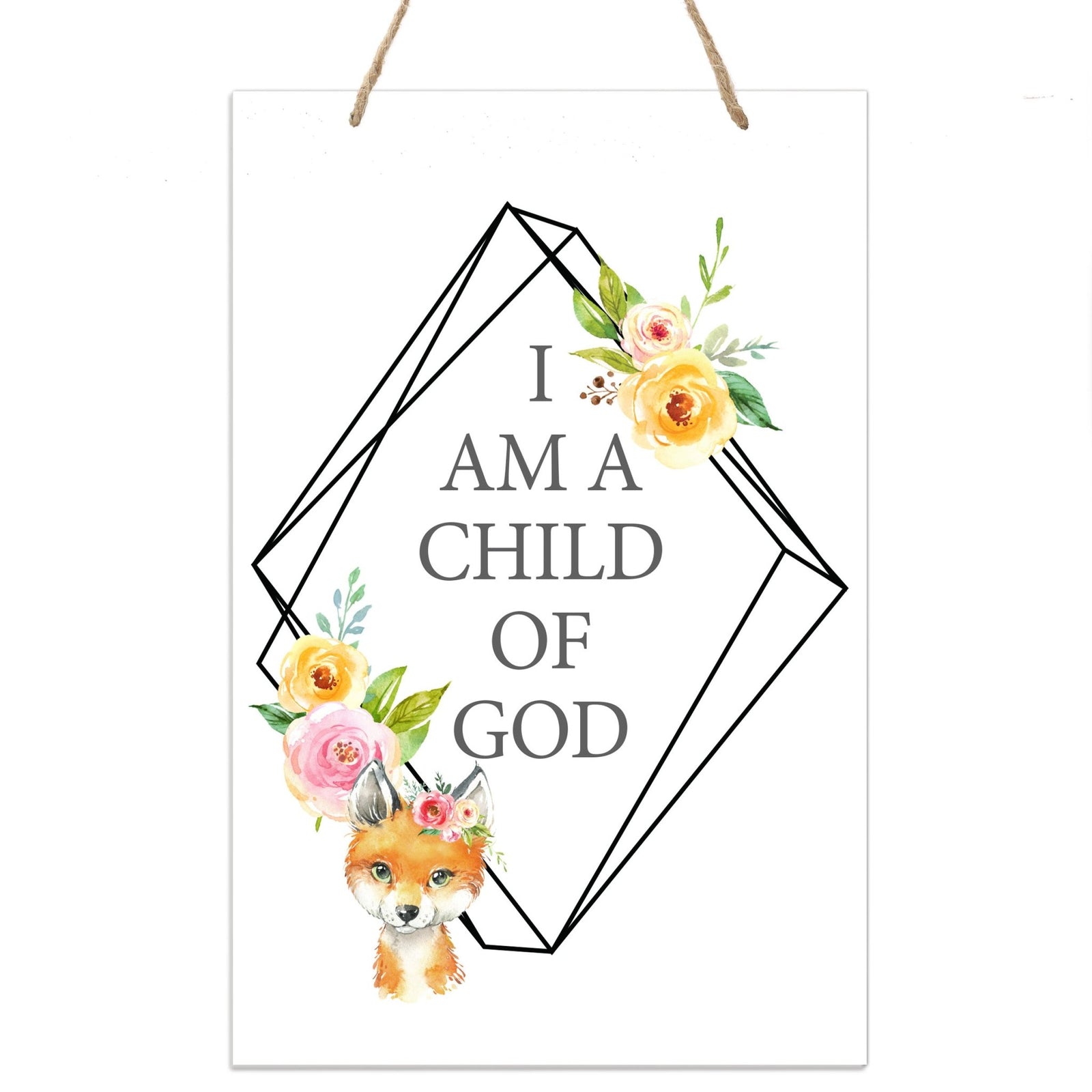 Inspirational Nursery Rope Signs for Boys and Girls - Child of God - LifeSong Milestones