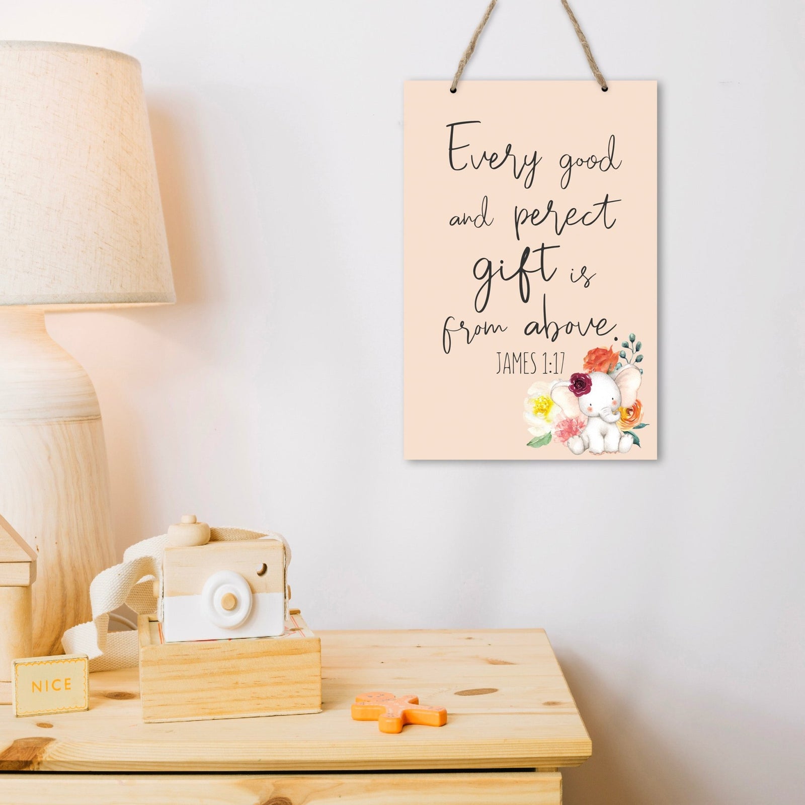 Inspirational Nursery Rope Signs for Boys and Girls - Every Good - LifeSong Milestones