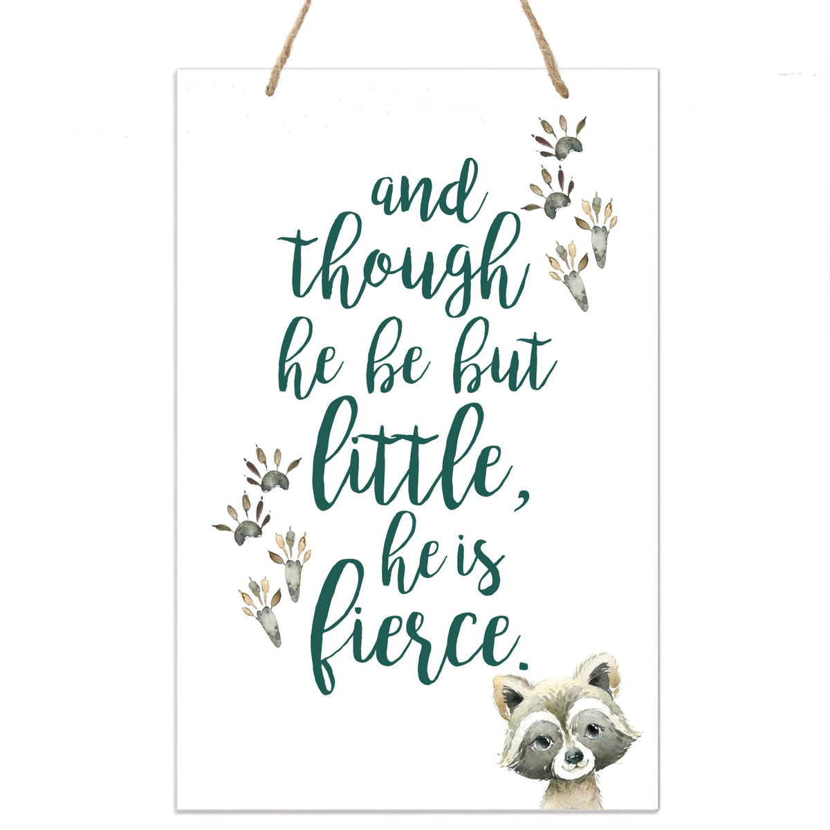 Inspirational Nursery Rope Signs for Boys and Girls - Little But Fierce - LifeSong Milestones